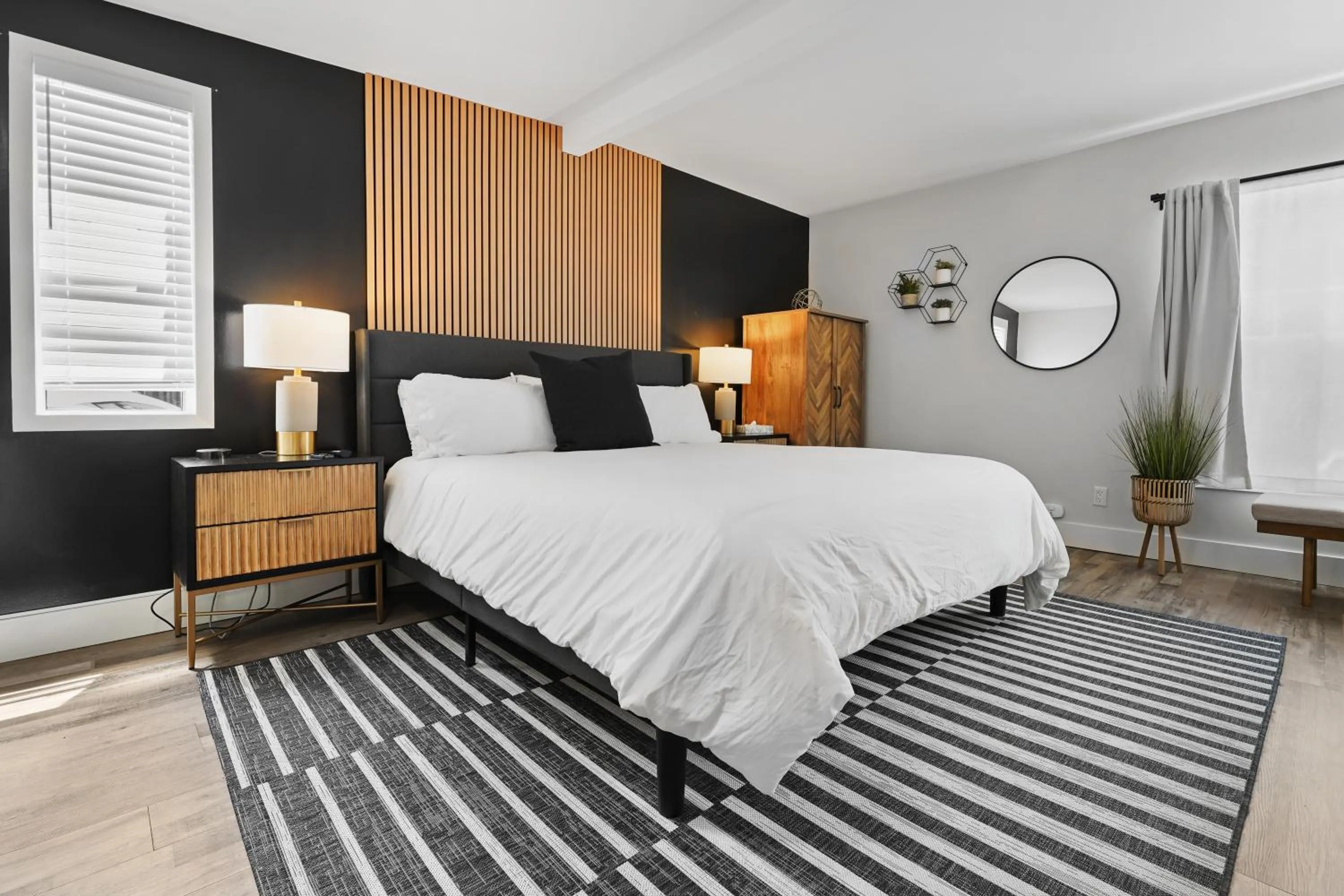 Bed in Mendo Bungalow