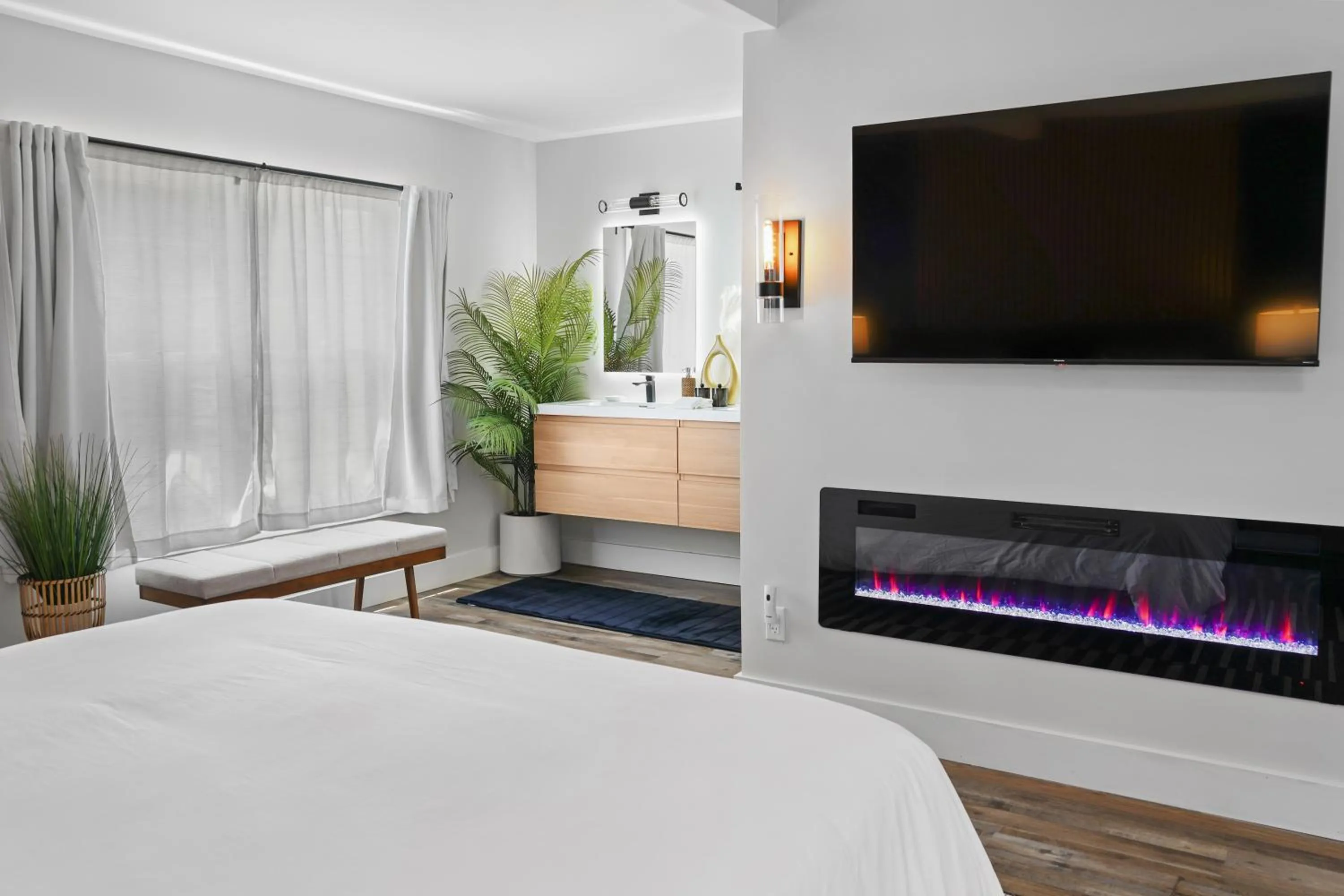 TV and multimedia, Bed in Mendo Bungalow