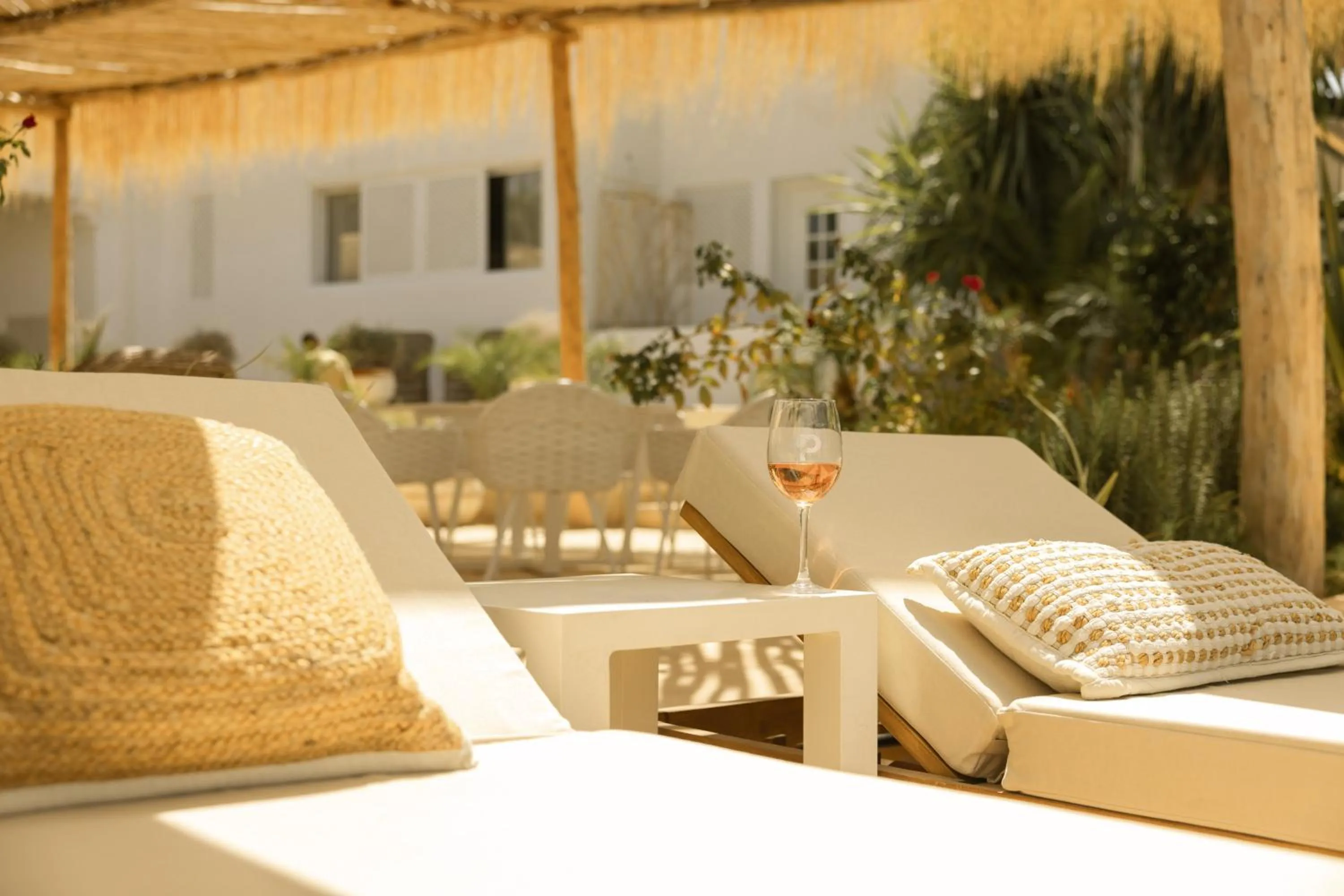 sunbed in Les Palmiers Boutique Hôtel & Spa