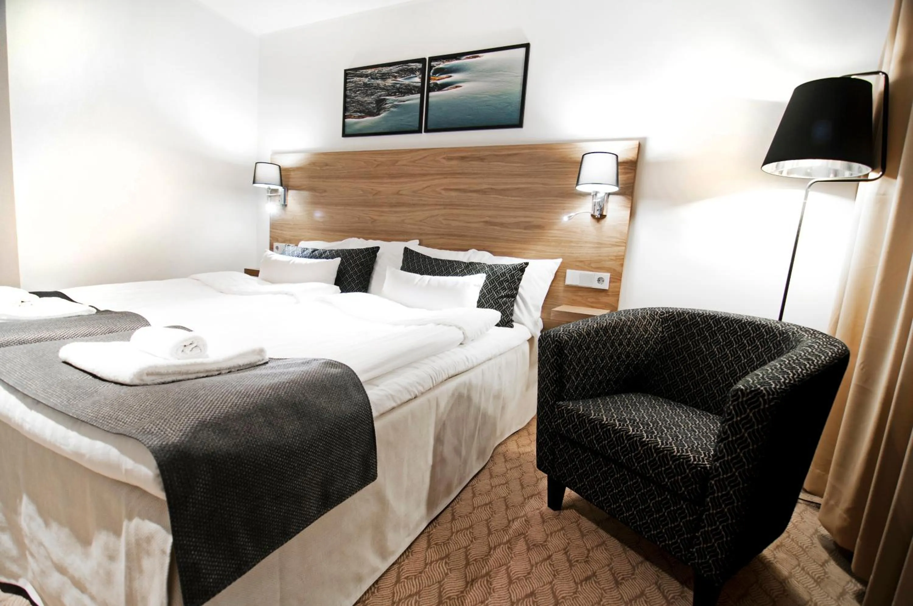 Bed in Hotell Fjället