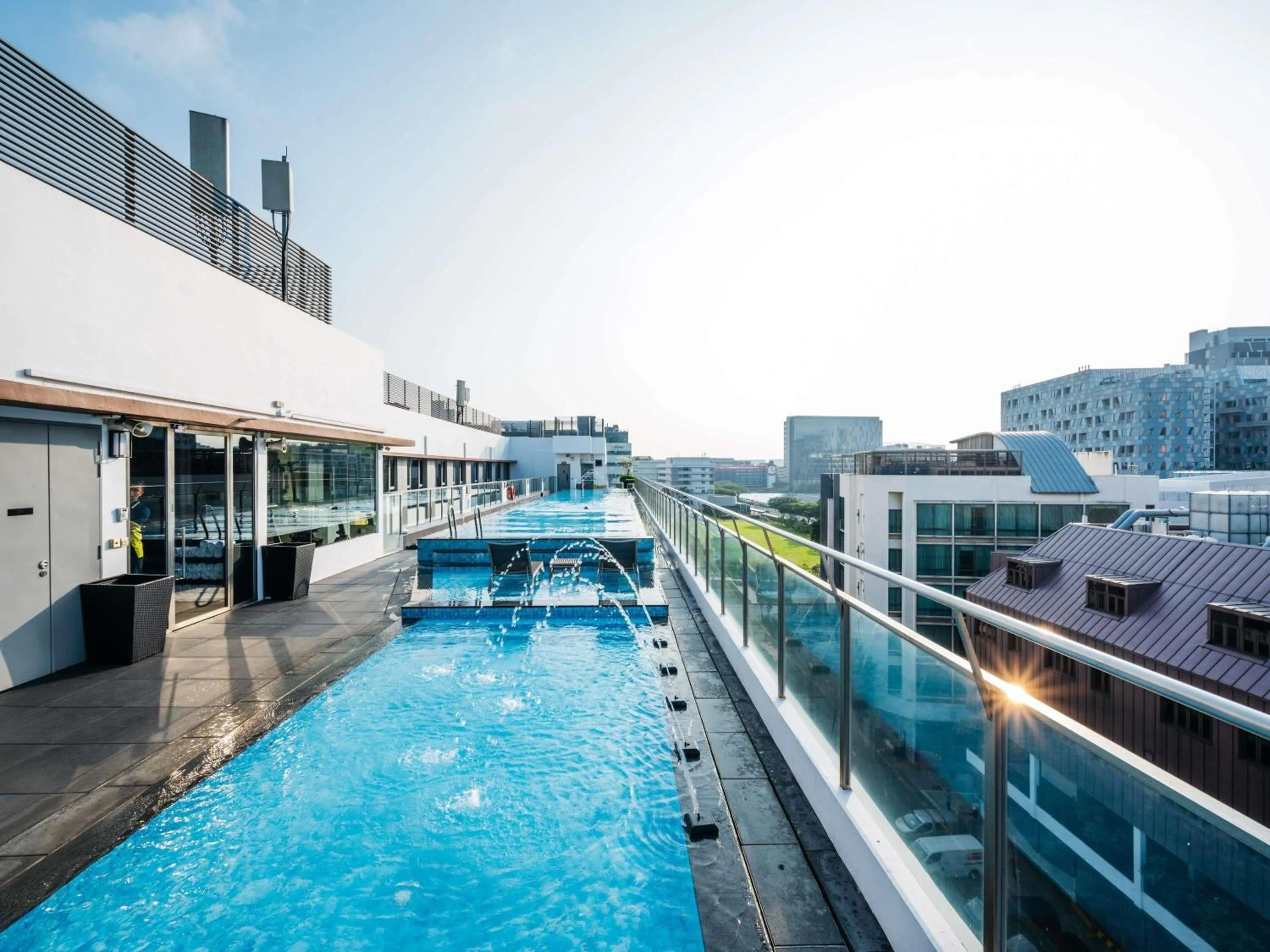 Pool view in Mercure Singapore Tyrwhitt