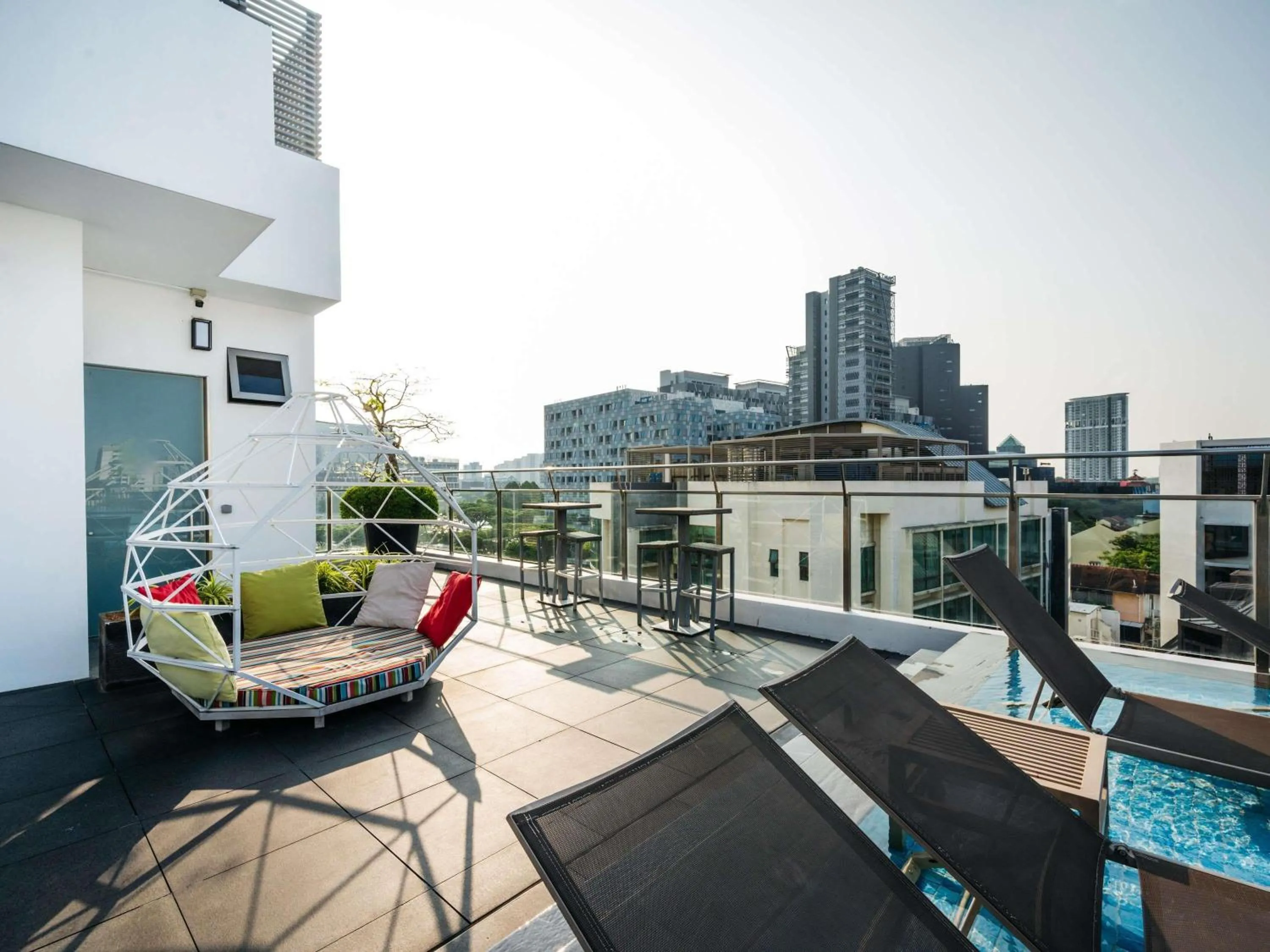 Pool view in Mercure Singapore Tyrwhitt