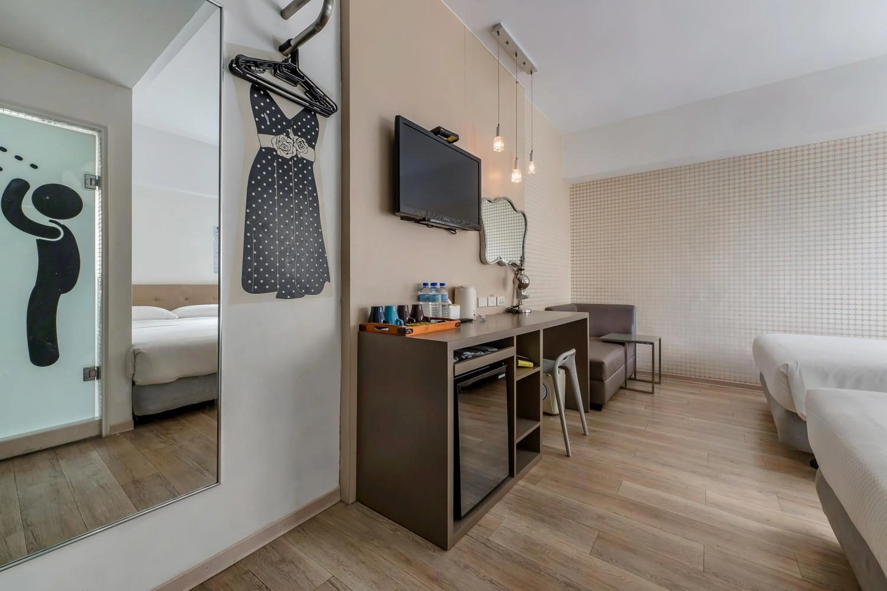 Bed in CHECK inn Express Kaohsiung Love River