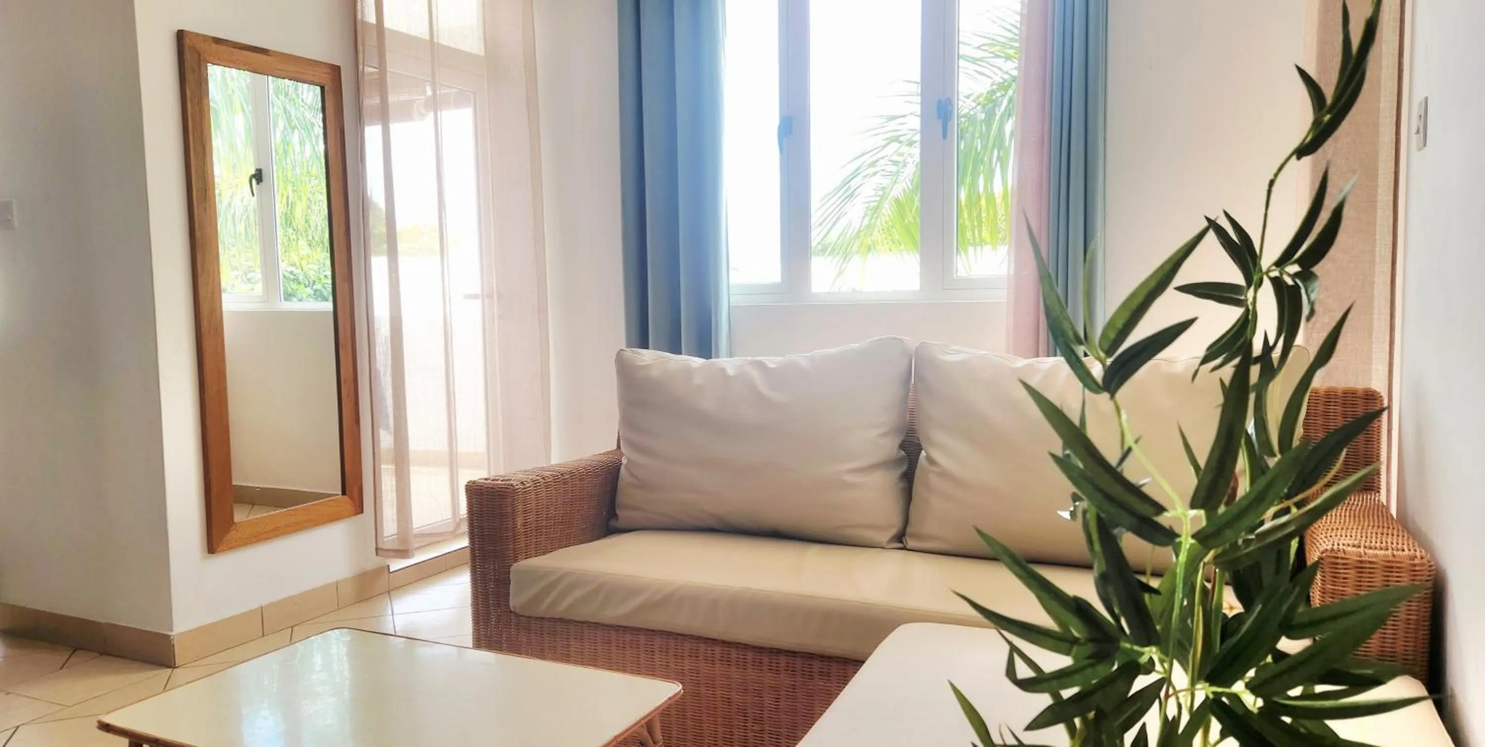 Living room in La Perla Holiday Apartments