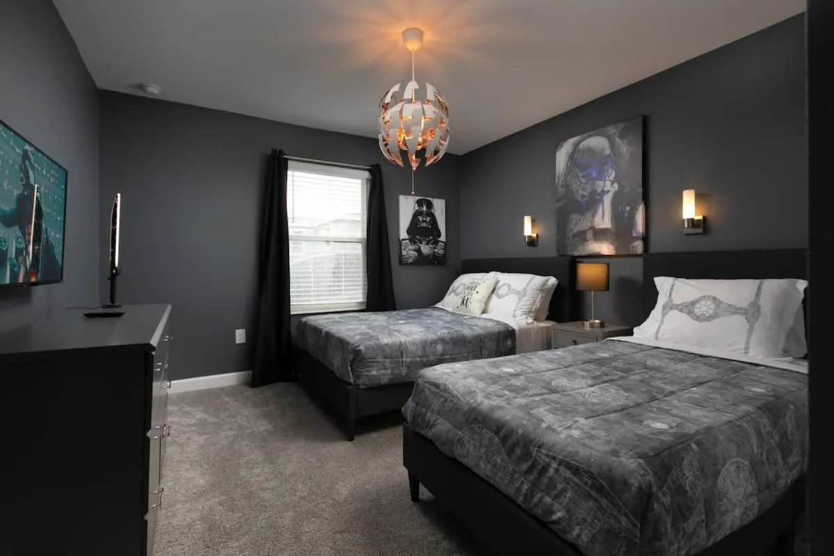 Bed in Chic Modern Home- Mickey & Star Wars Magic