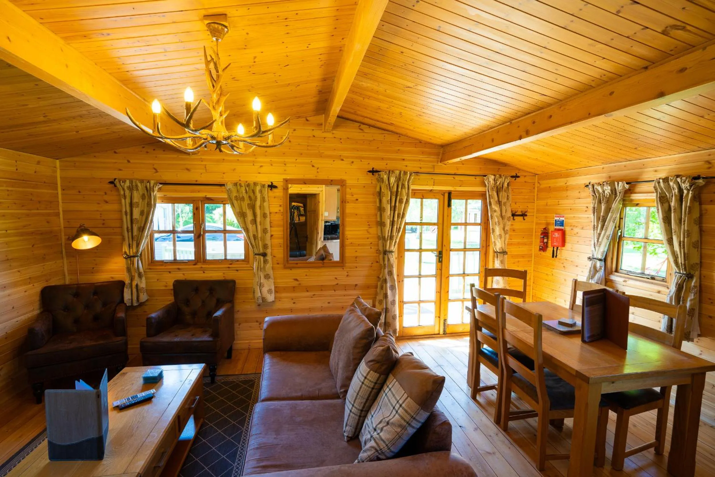 Living room in Wall Eden Farm - Luxury Log Cabins and Glamping
