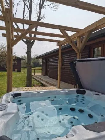Patio in Wall Eden Farm - Luxury Log Cabins and Glamping