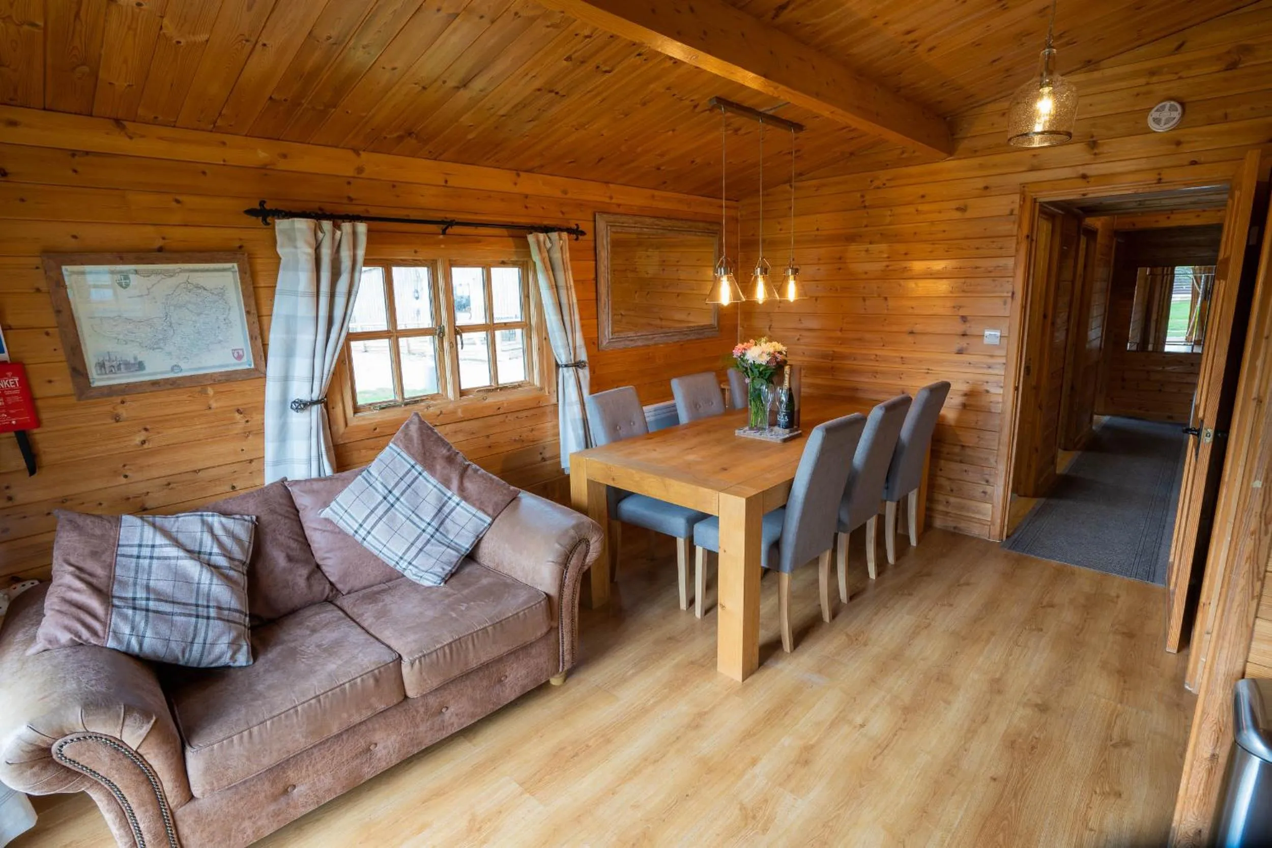 Living room in Wall Eden Farm - Luxury Log Cabins and Glamping
