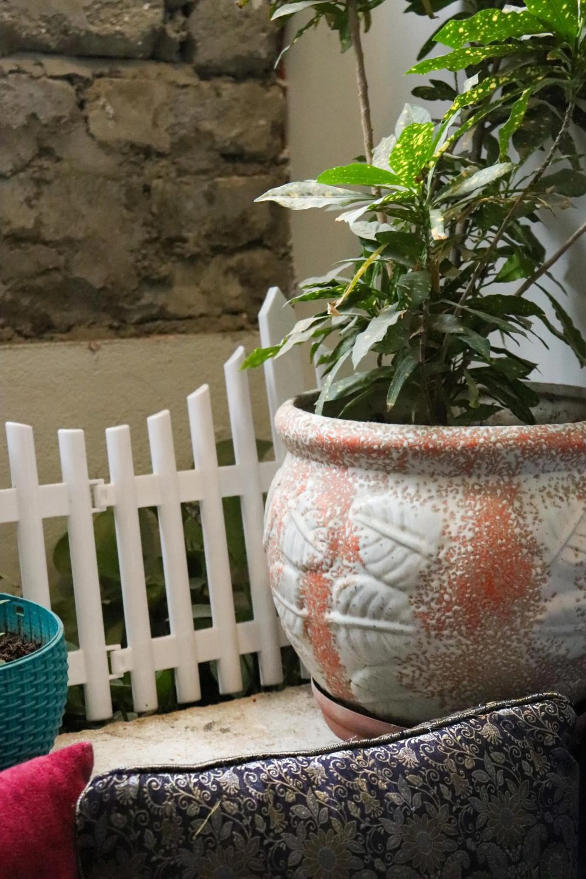 Seating area in Blue Door