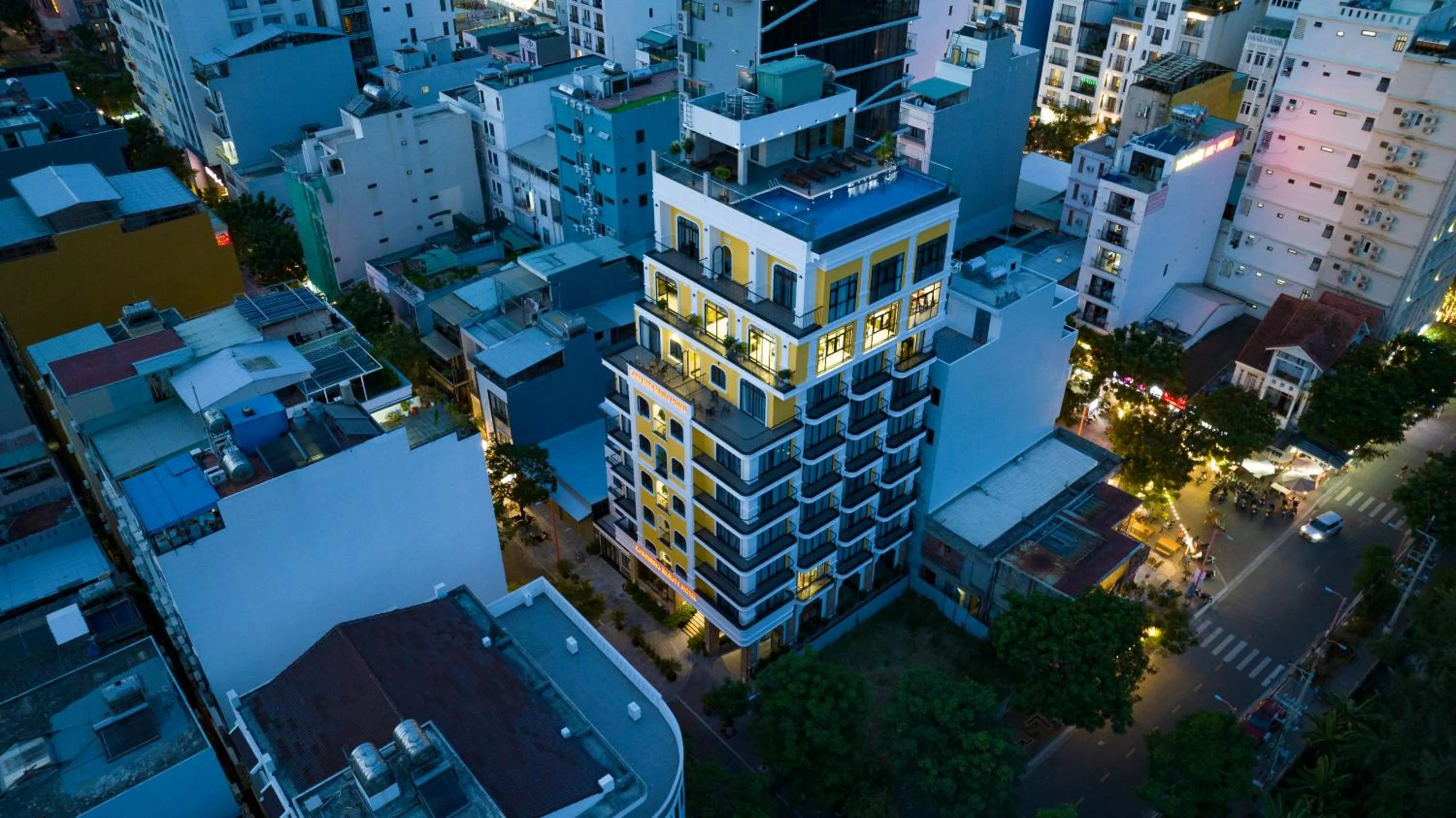 Bird's eye view in Charming beauty hotel
