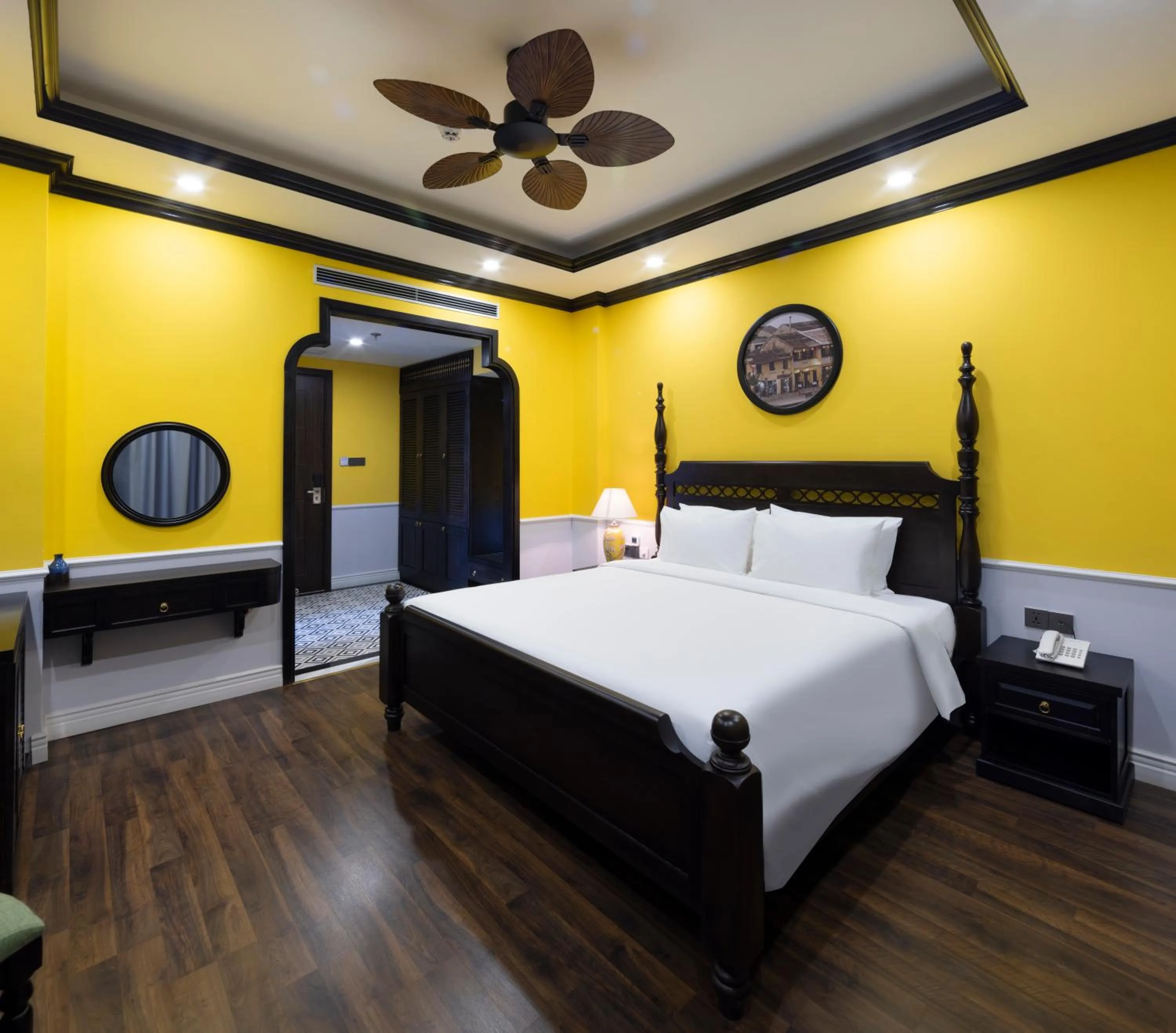 Bed in Charming beauty hotel