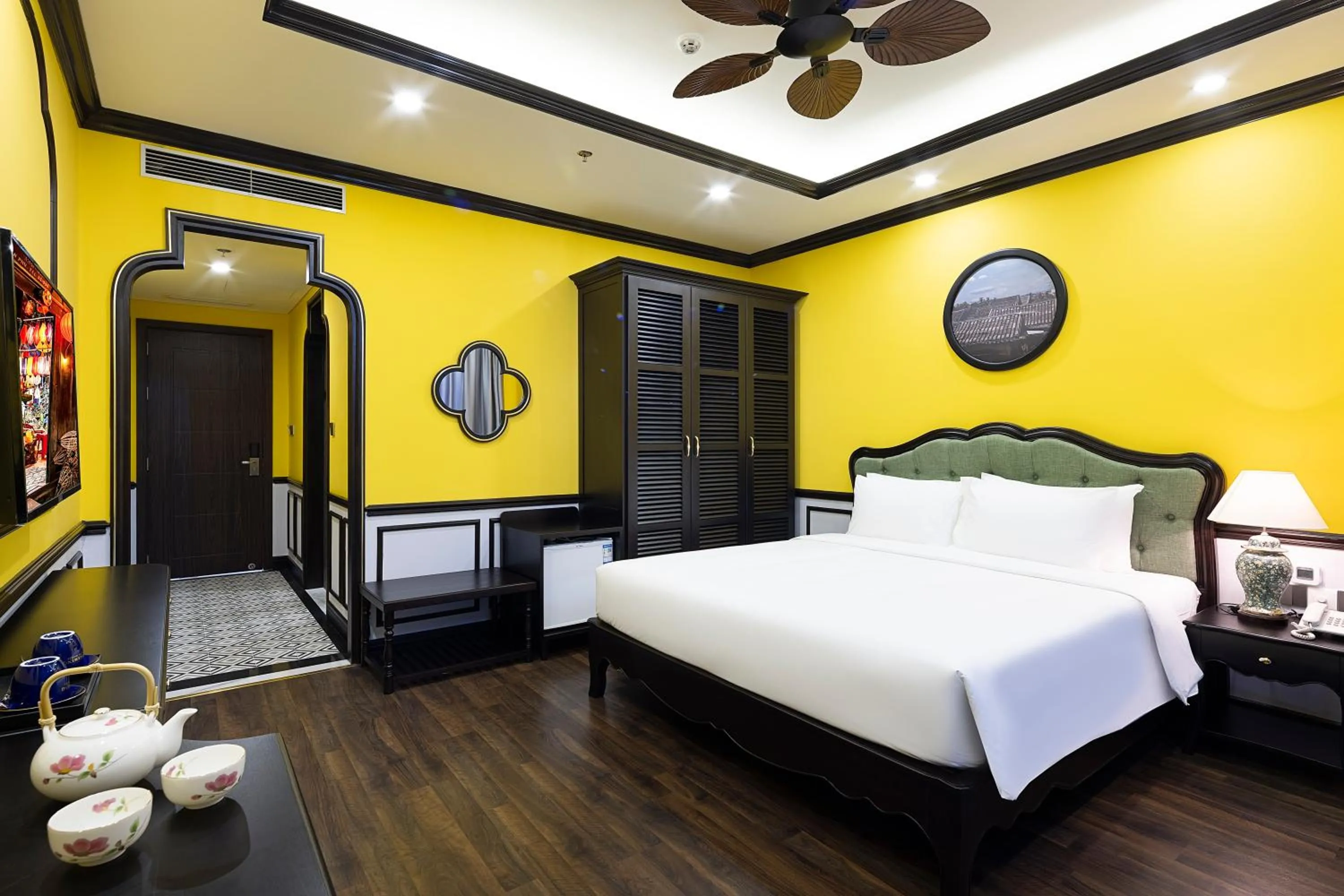 Bed in Charming beauty hotel