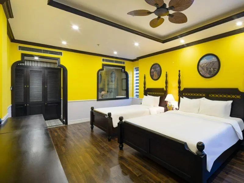 Bed in Charming beauty hotel