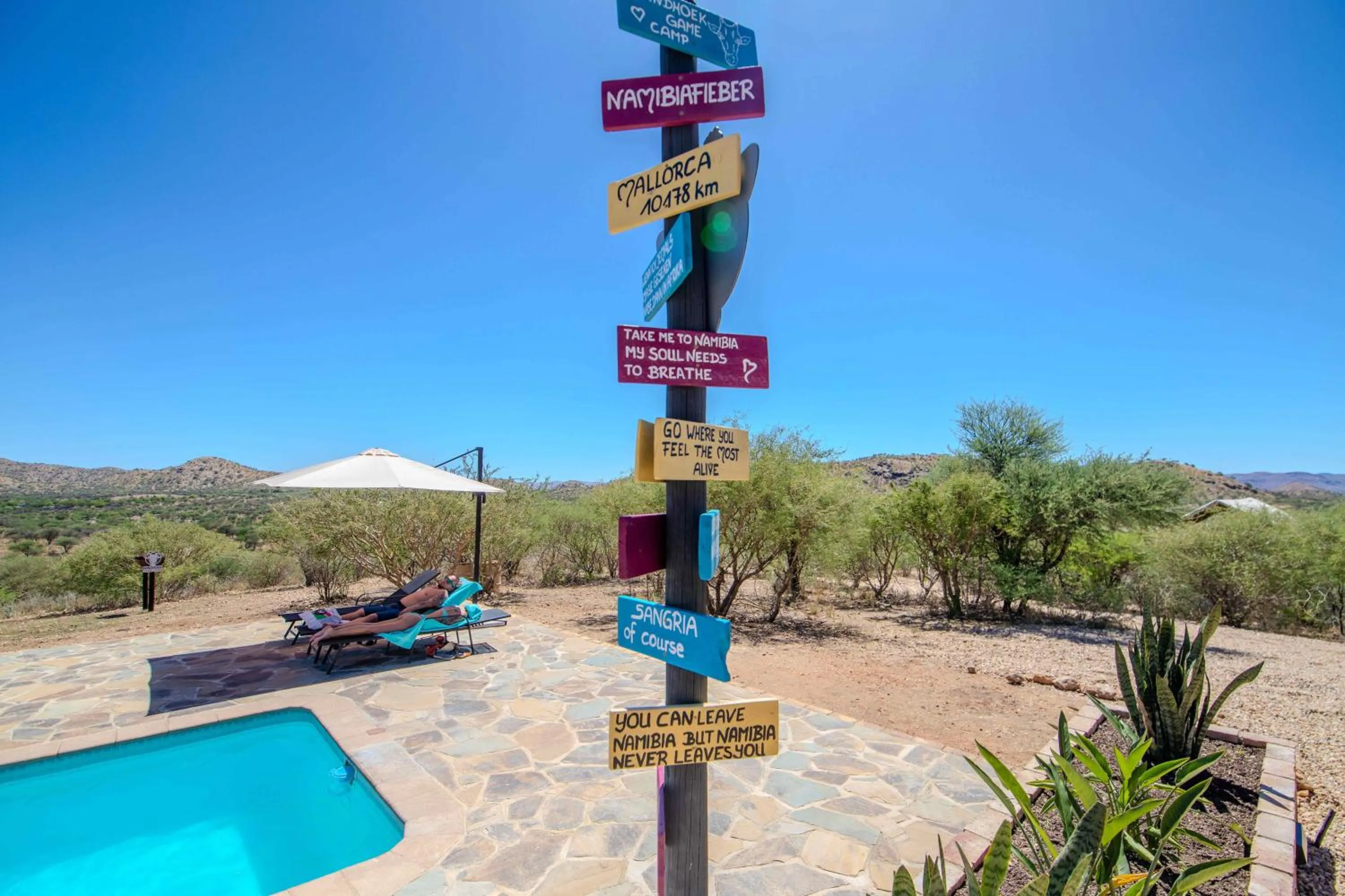 Pool view in Windhoek Game Camp