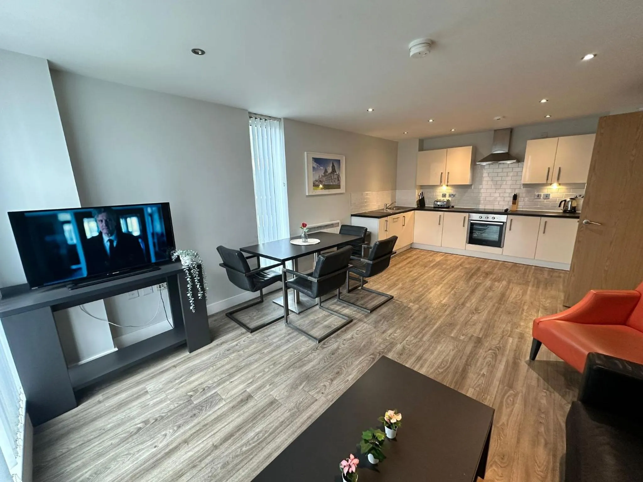 Kitchen or kitchenette in Obel Apartments by Beehosting