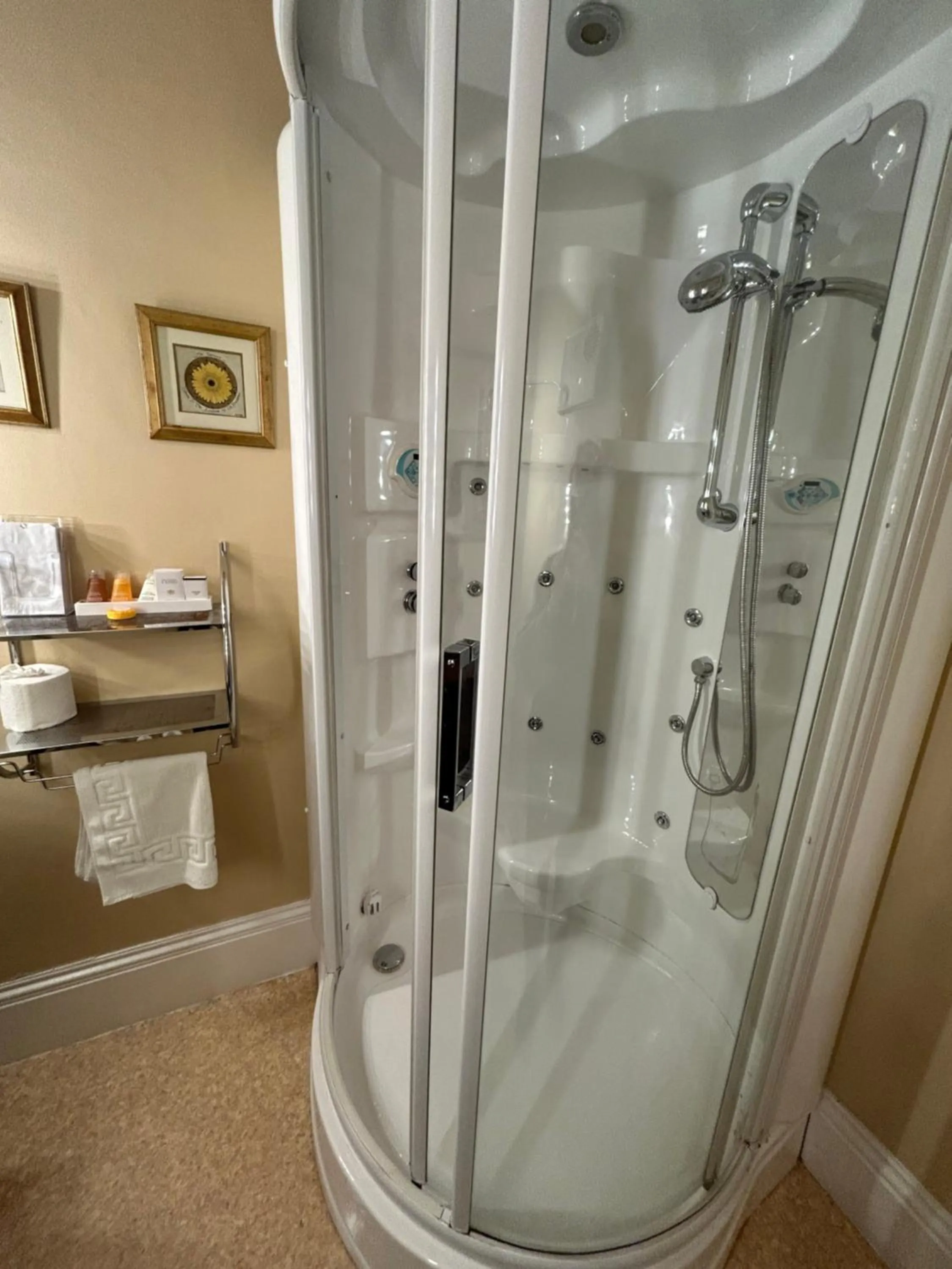 Shower in Moresby Hall Country House Hotel