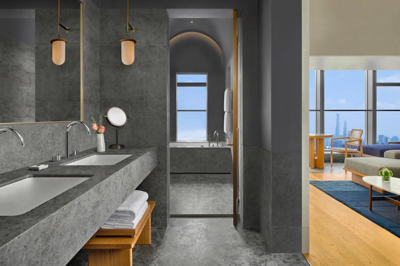 Bathroom in Artyzen NEW BUND 31 Shanghai Qiantan