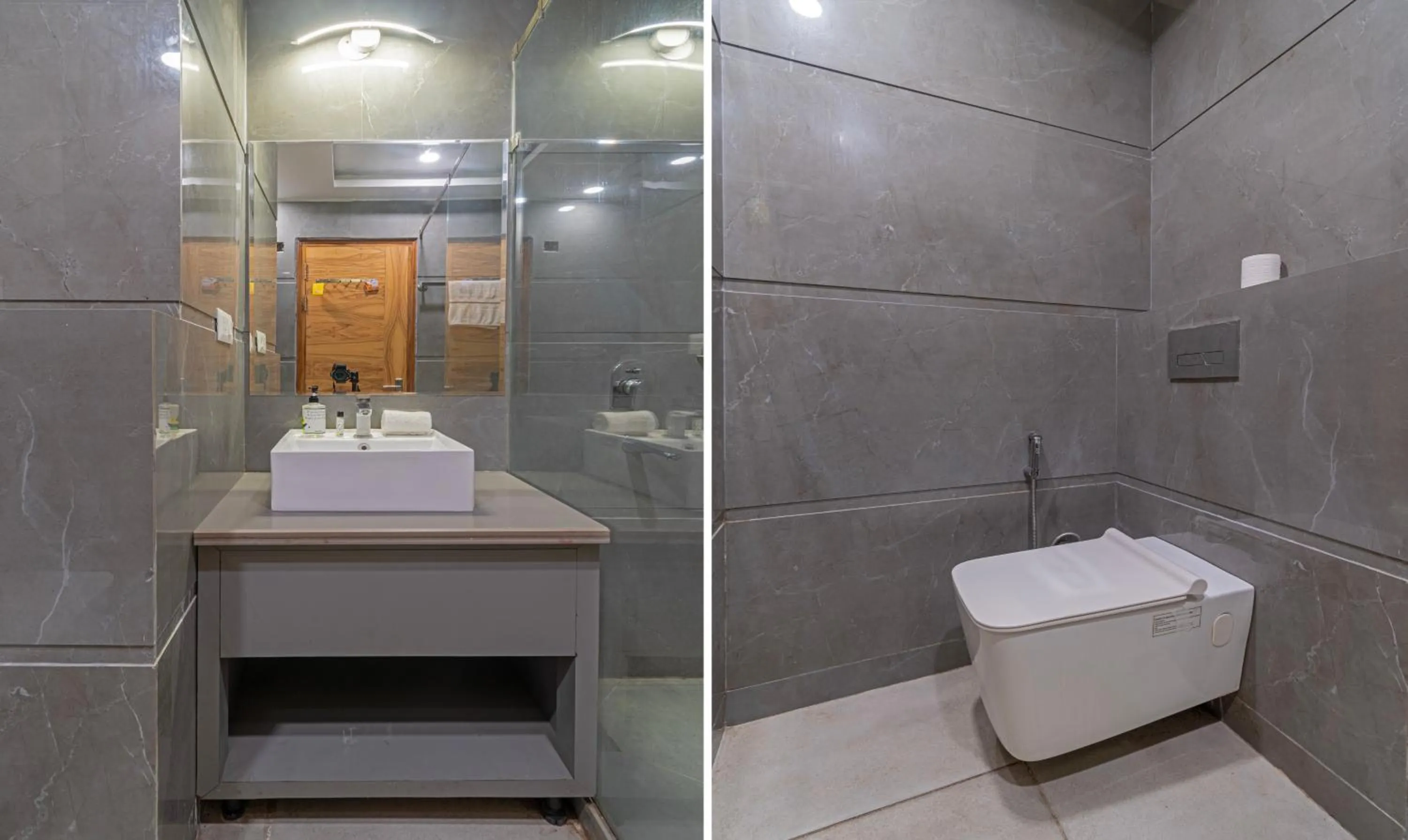 Toilet, Bathroom in Treebo Trend Mr J - Sec 51