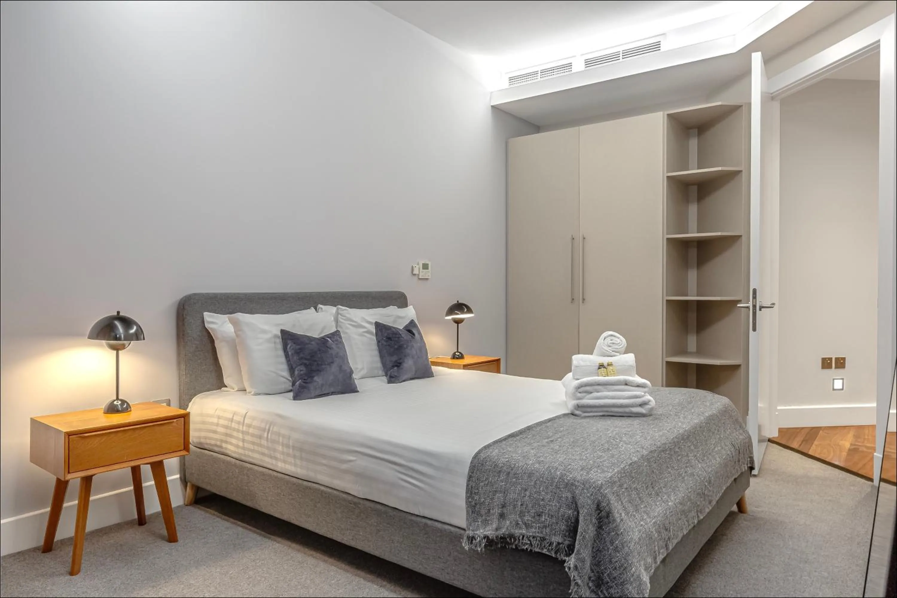Bedroom, Bed in Grays Inn by Aeria Apartments
