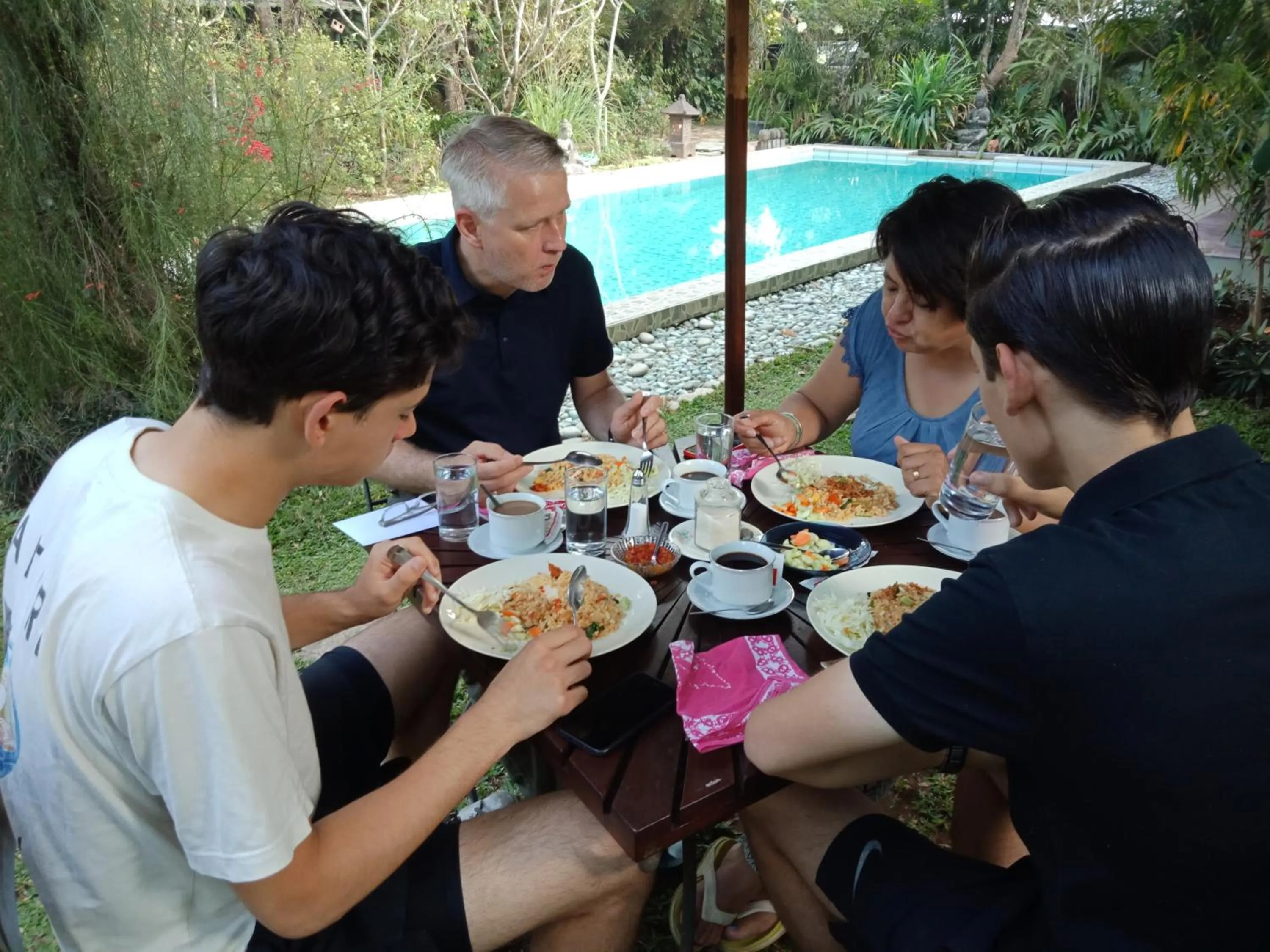 Pool view in Rumah Sawah
