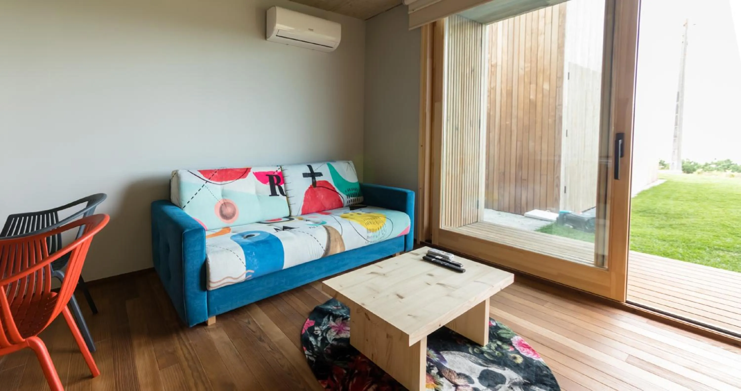 Living room, Bed in Doniños Nature