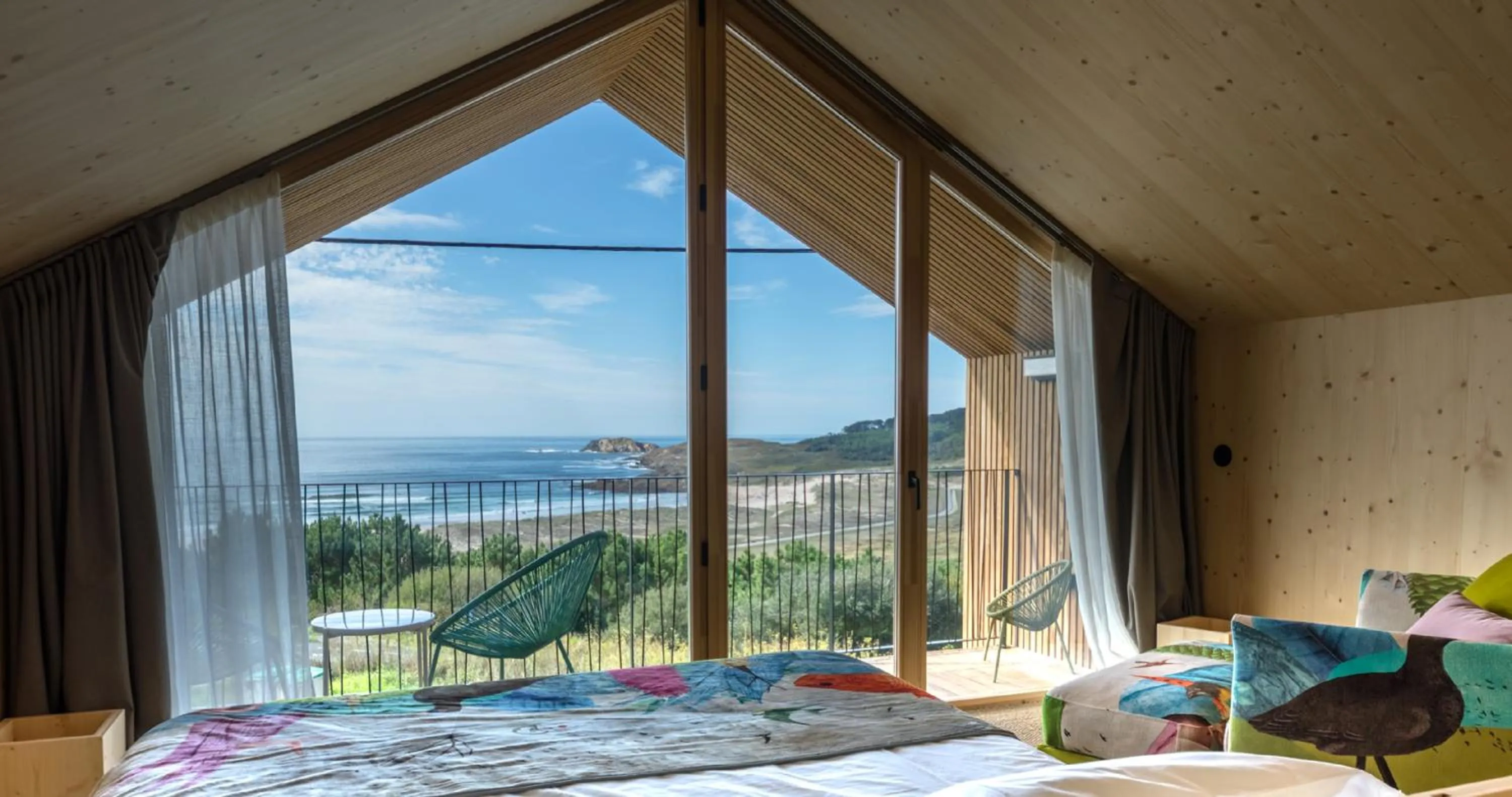 Balcony/Terrace, Bed in Doniños Nature