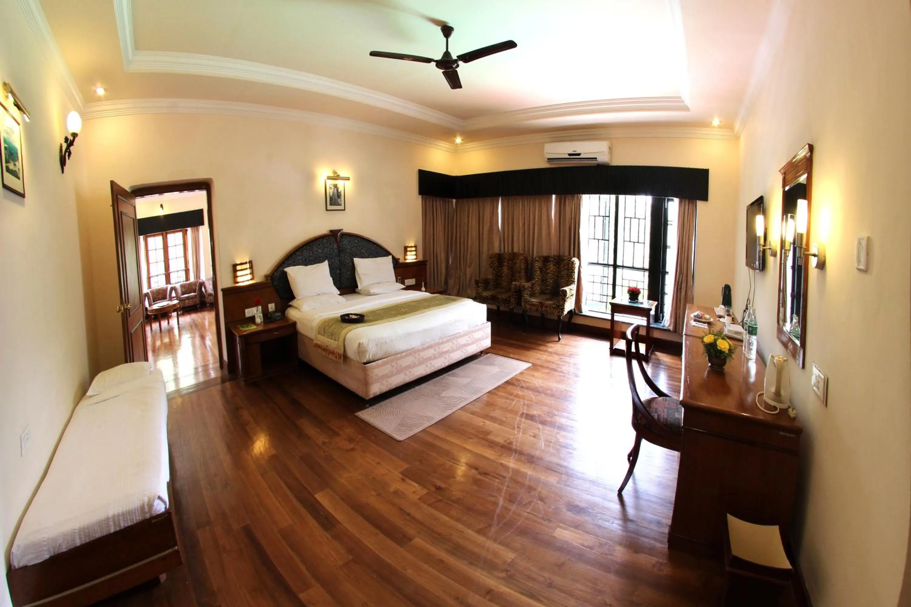Photo of the whole room, Bed in Aranya Nivas