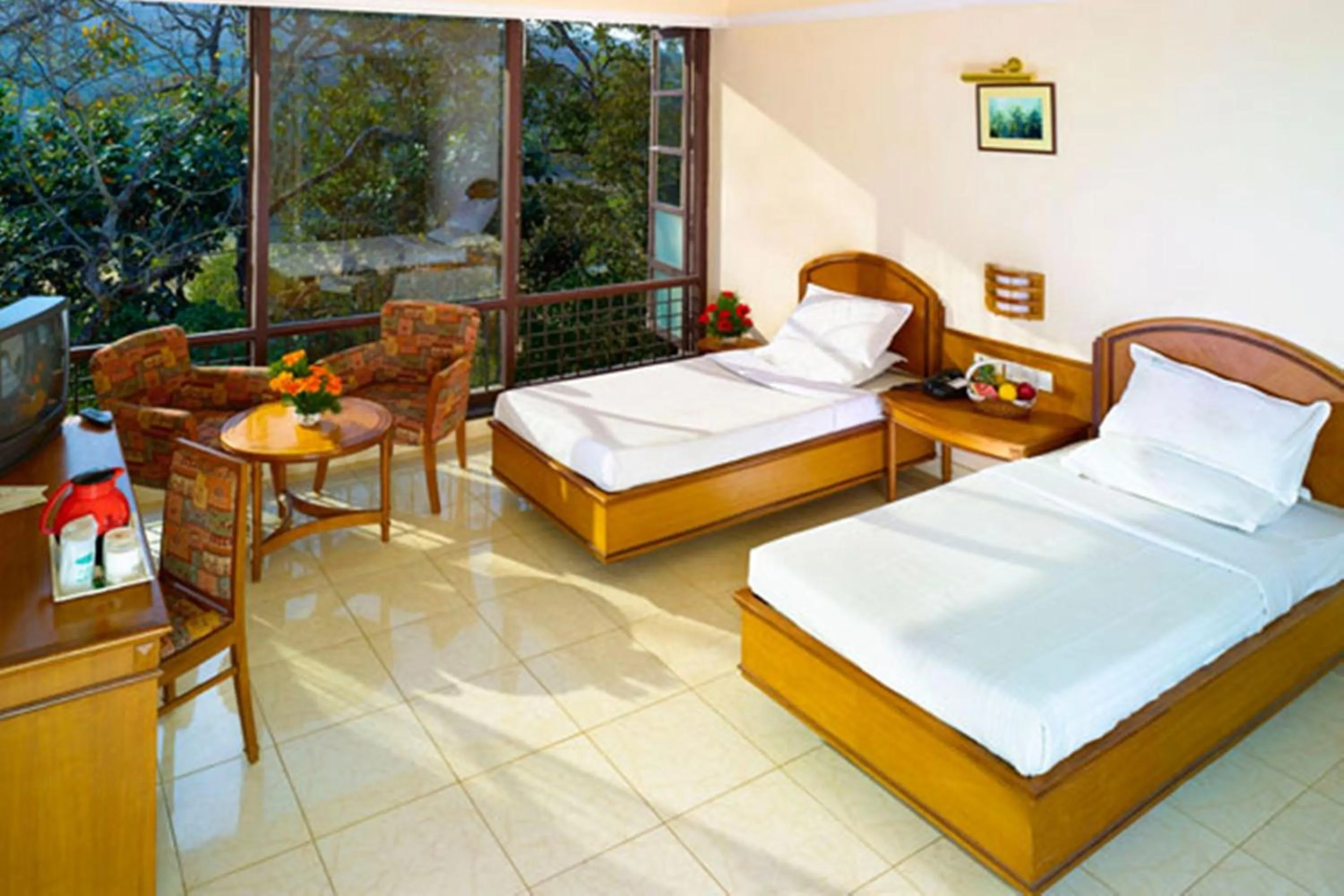 Photo of the whole room, Bed in Aranya Nivas