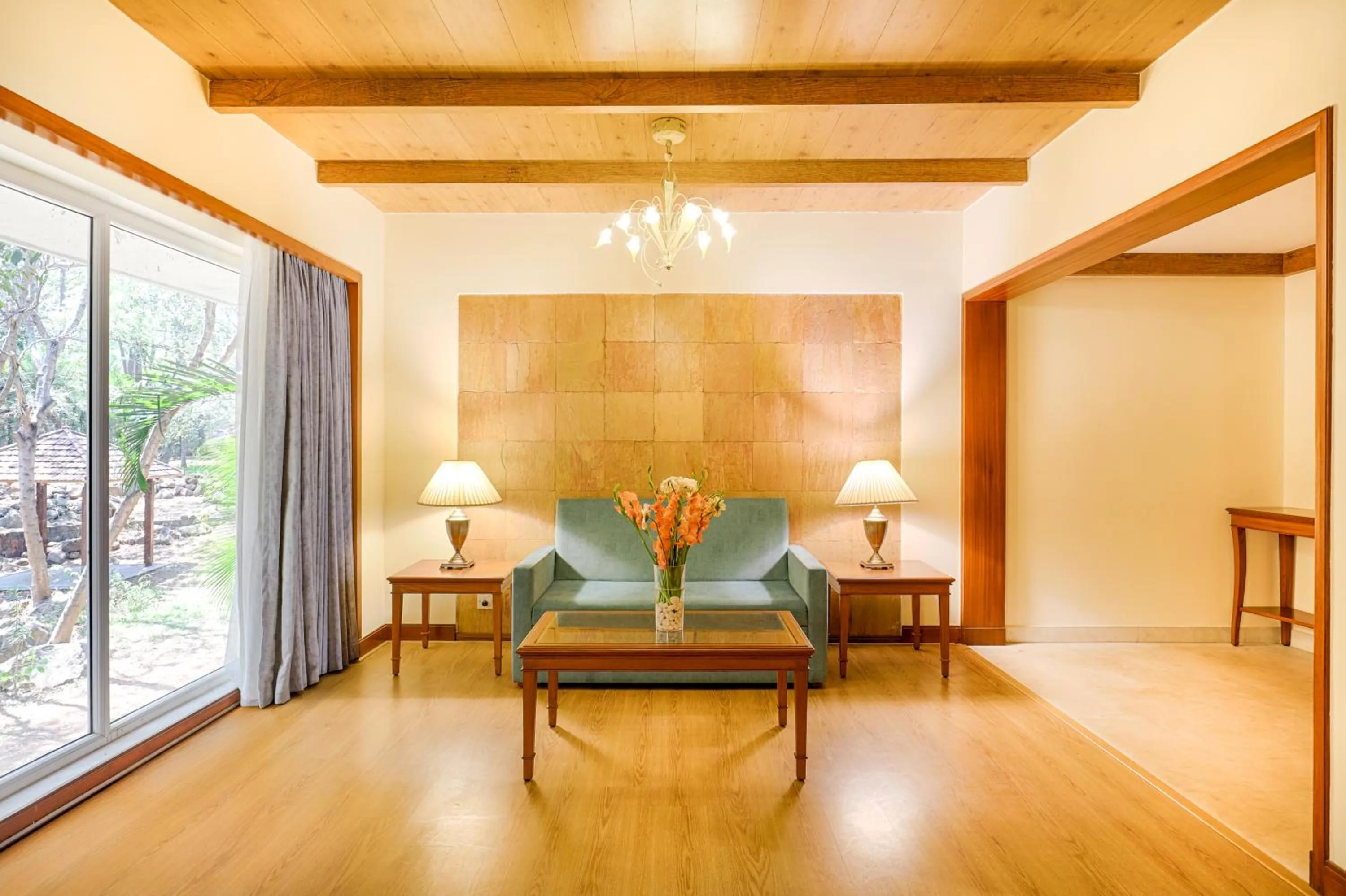 Seating area in Club Mahindra Golden Landmark, Mysuru