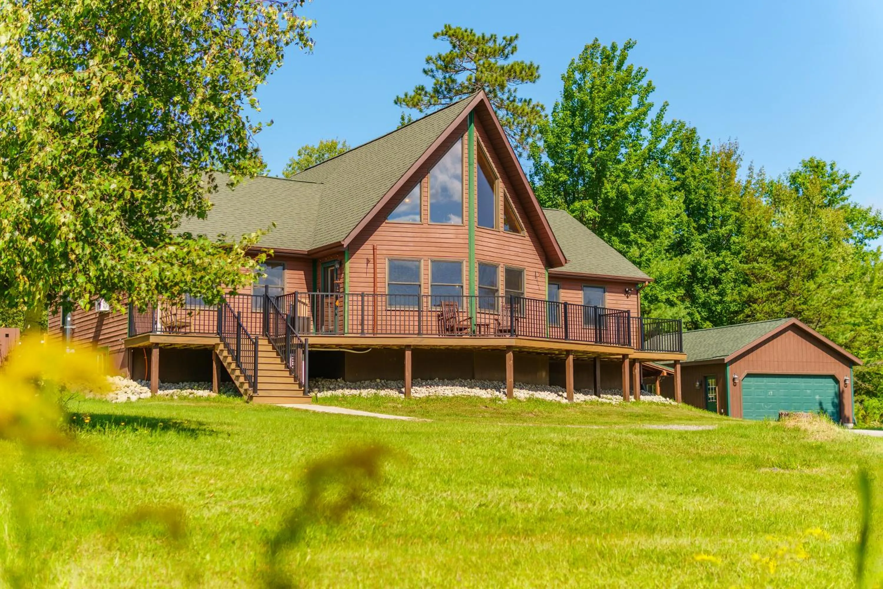Property building in Adirondack Alpine Cabin with Hot Tub, Near Whiteface, Lake Placid, Game Rm, Fenced Yard, Views
