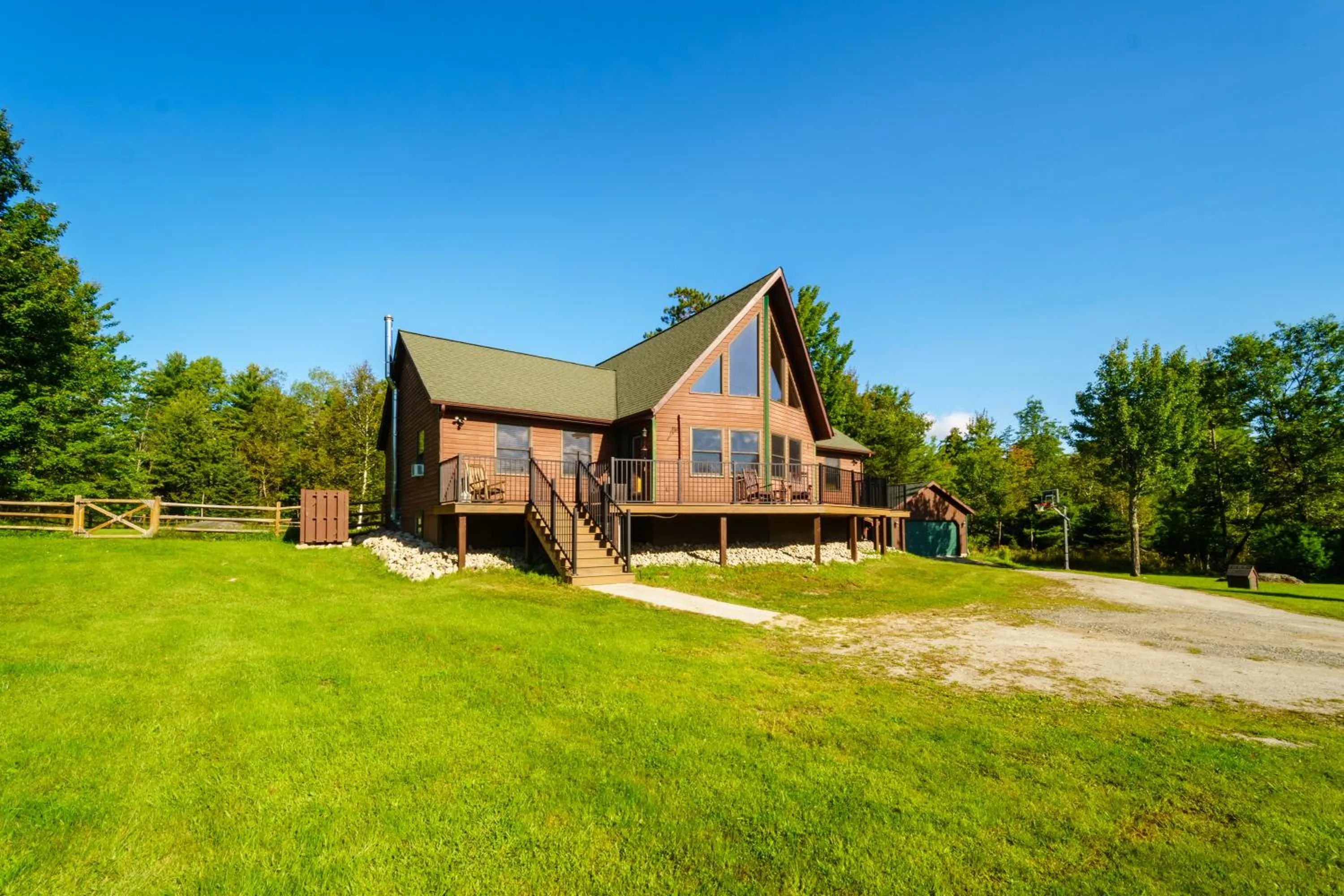 Property building in Adirondack Alpine Cabin with Hot Tub, Near Whiteface, Lake Placid, Game Rm, Fenced Yard, Views