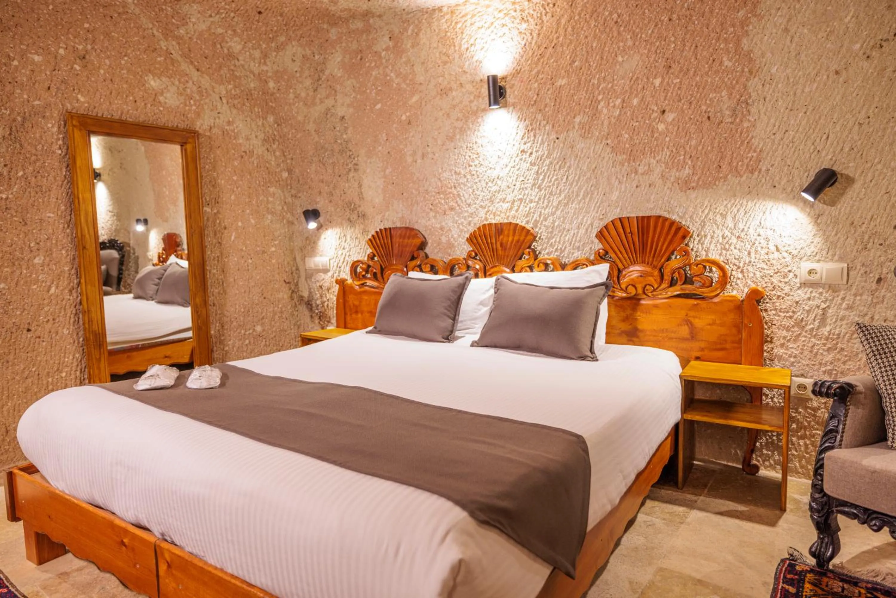 Bed in Canyon Cave Hotel