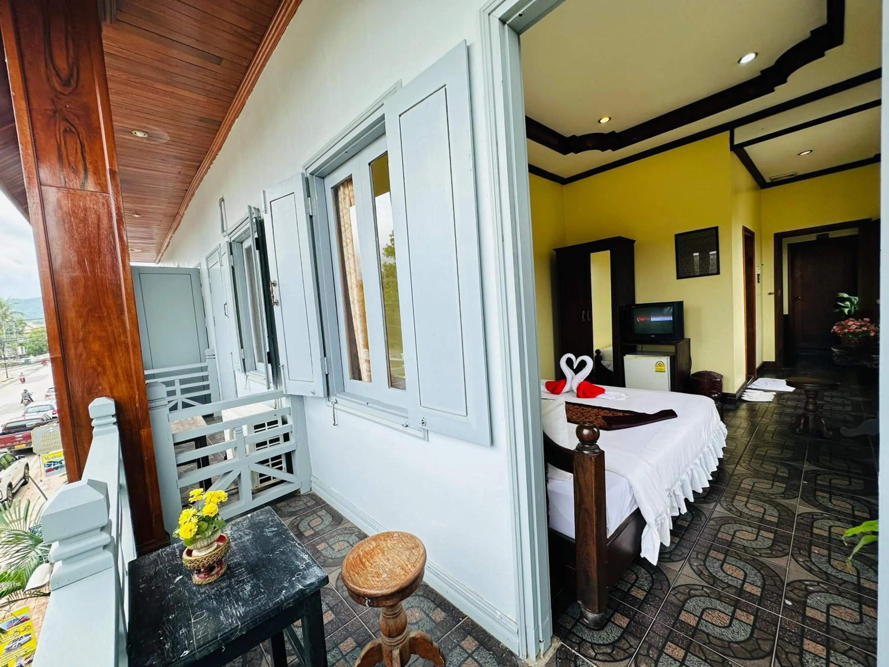 Bed in Visoun Luang Prabang Hotel