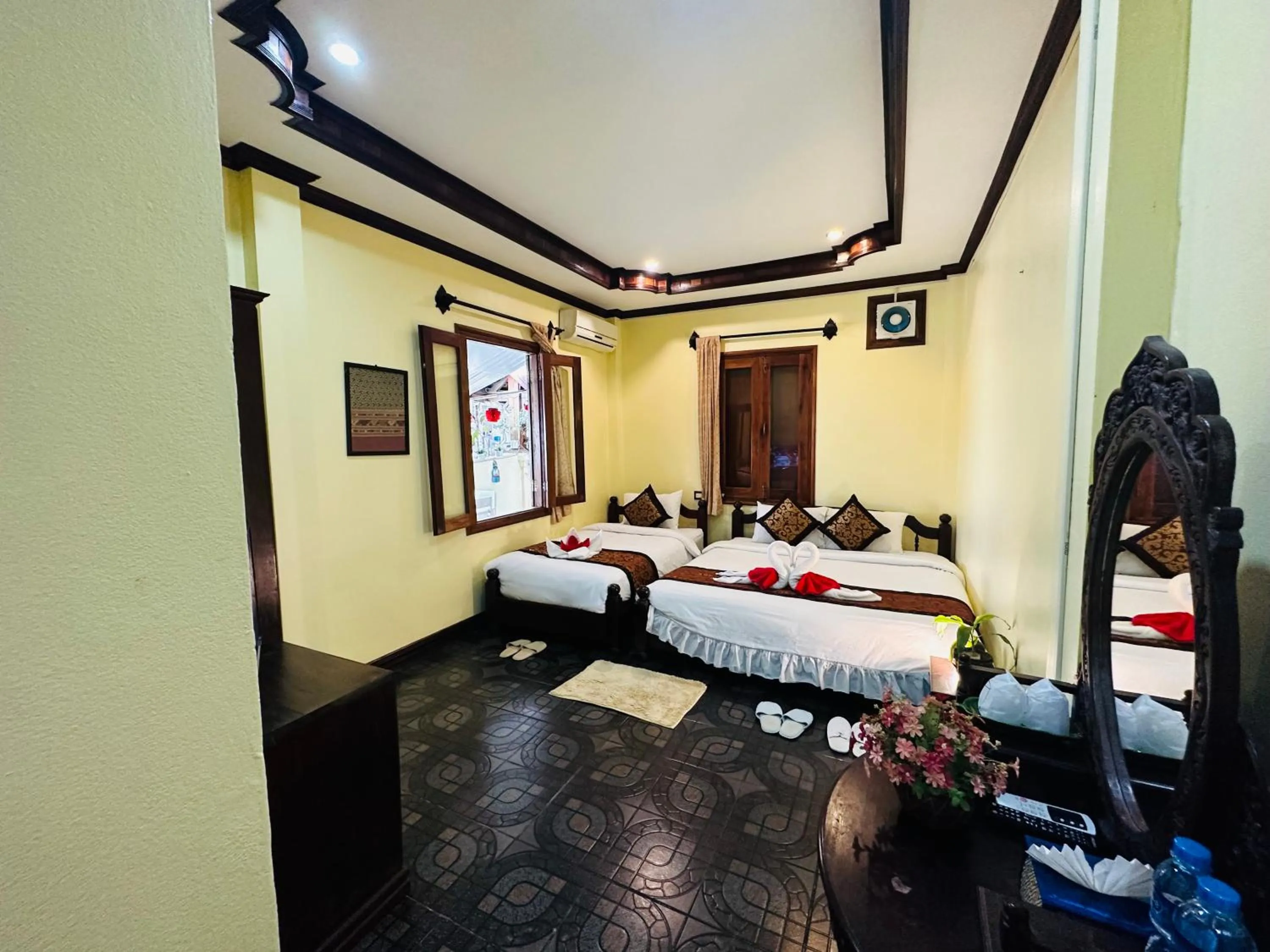 Bed in Visoun Luang Prabang Hotel