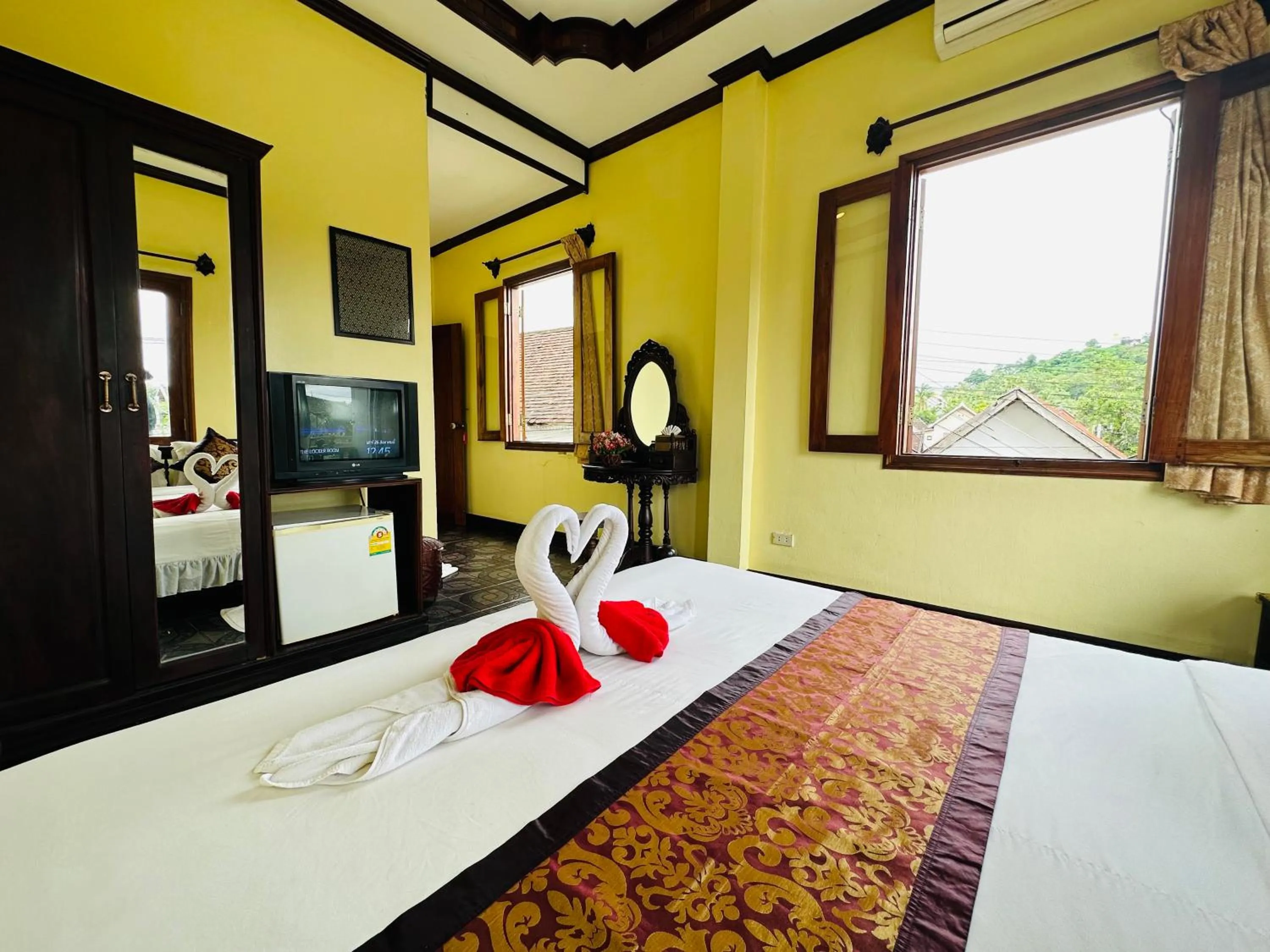 Bed in Visoun Luang Prabang Hotel