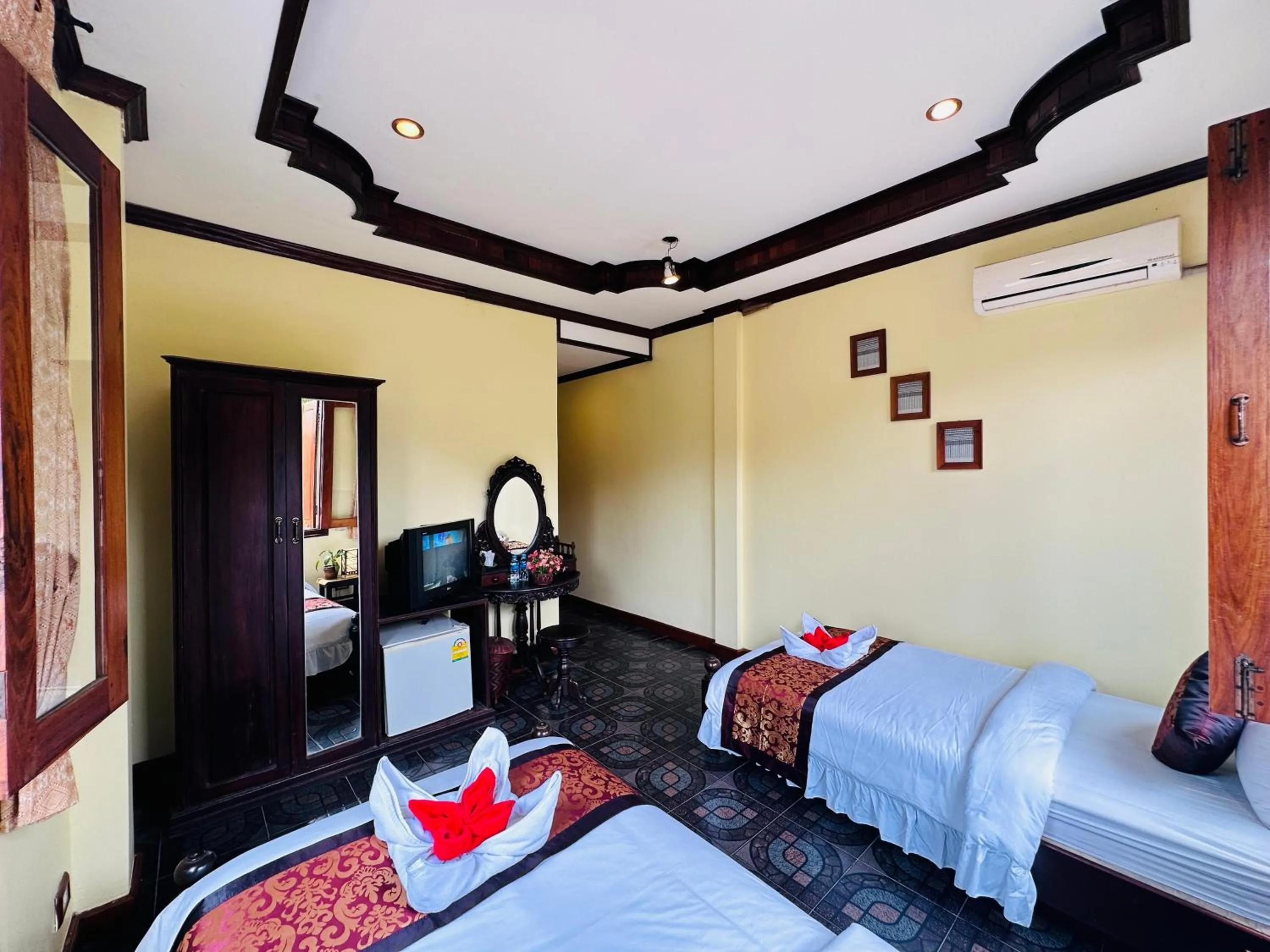 Bed in Visoun Luang Prabang Hotel