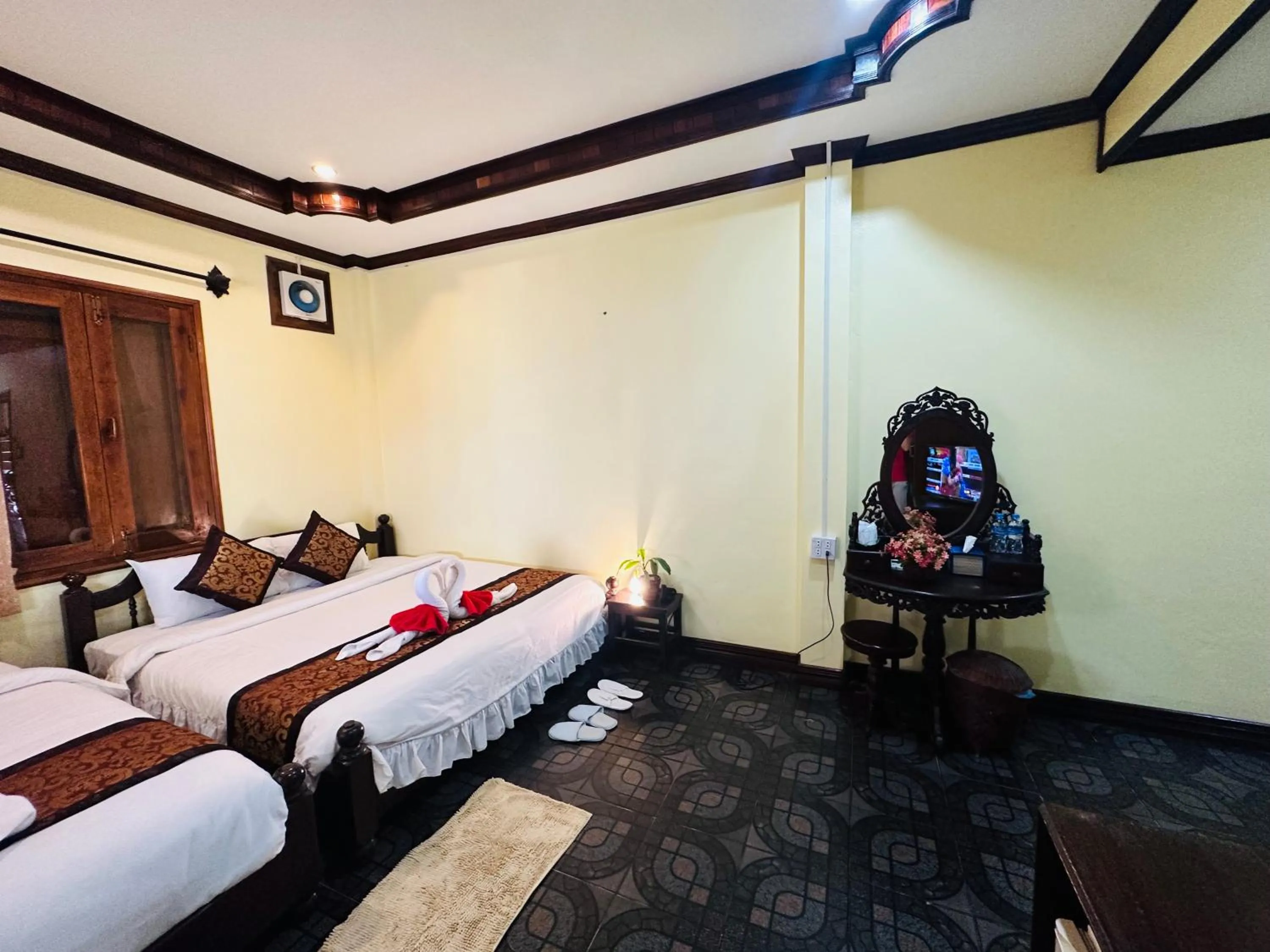 Bed in Visoun Luang Prabang Hotel