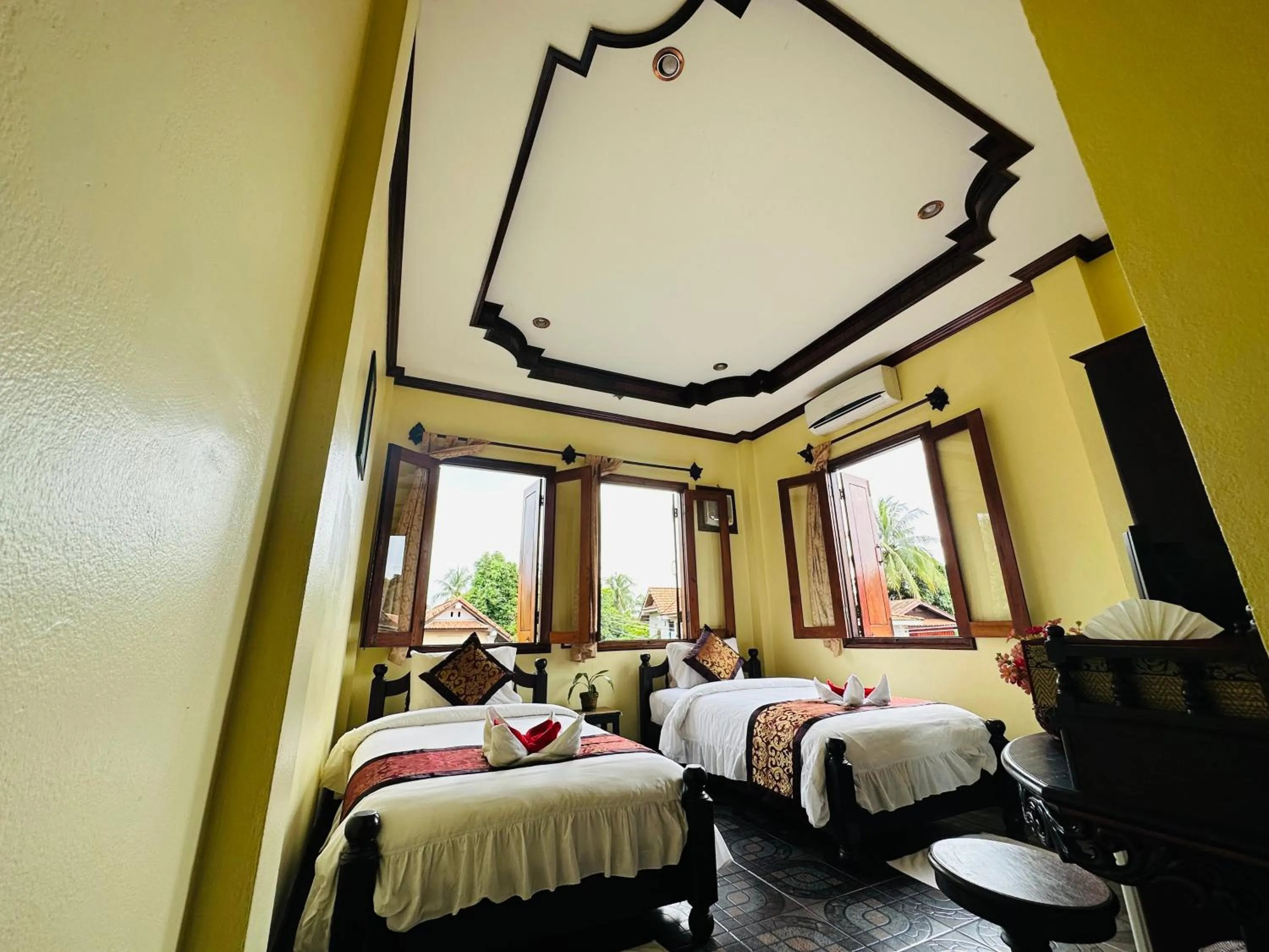 Bed in Visoun Luang Prabang Hotel