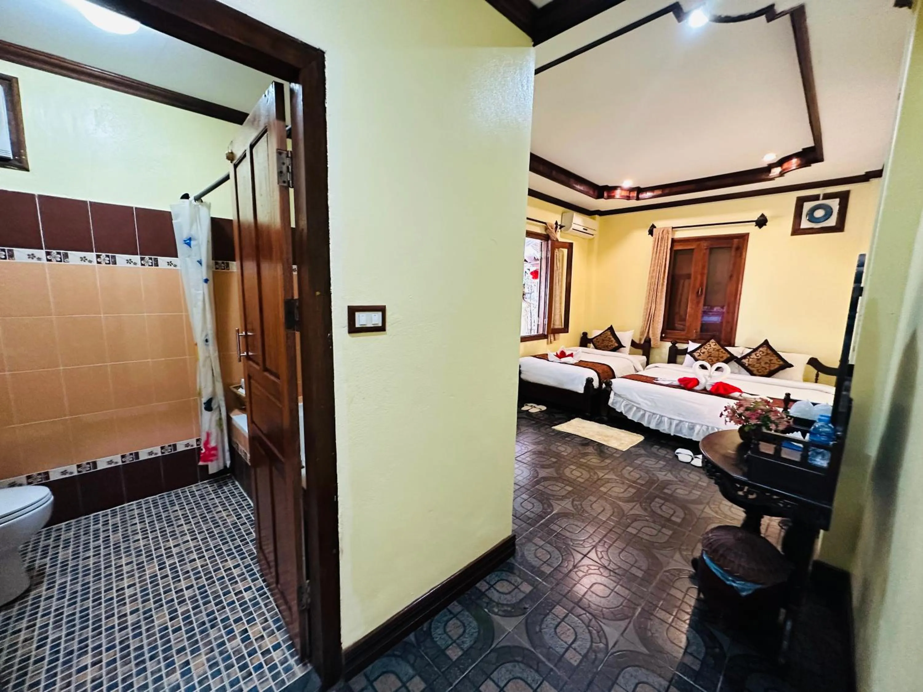 Bed in Visoun Luang Prabang Hotel