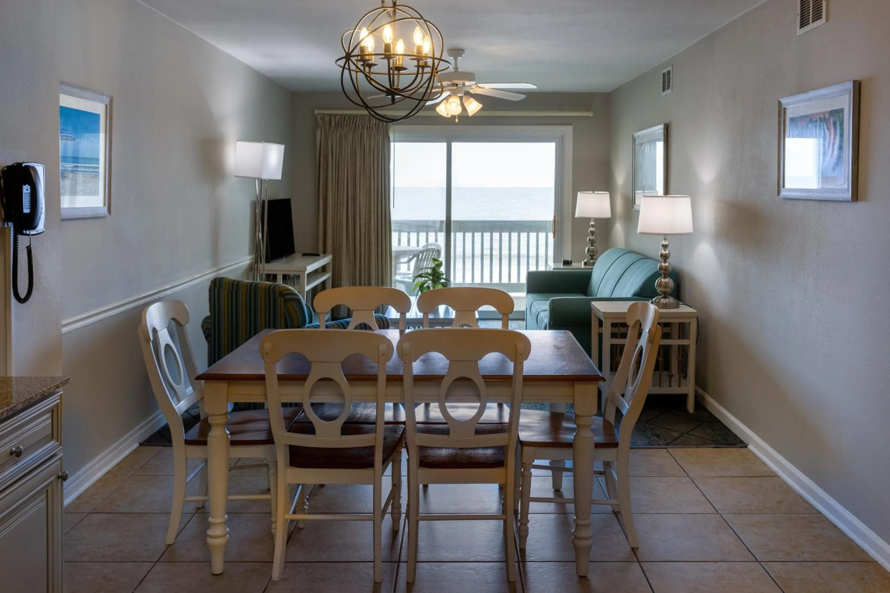 Living room in Sandpebble Beach Club Surfside Beach a Ramada by Wyndham