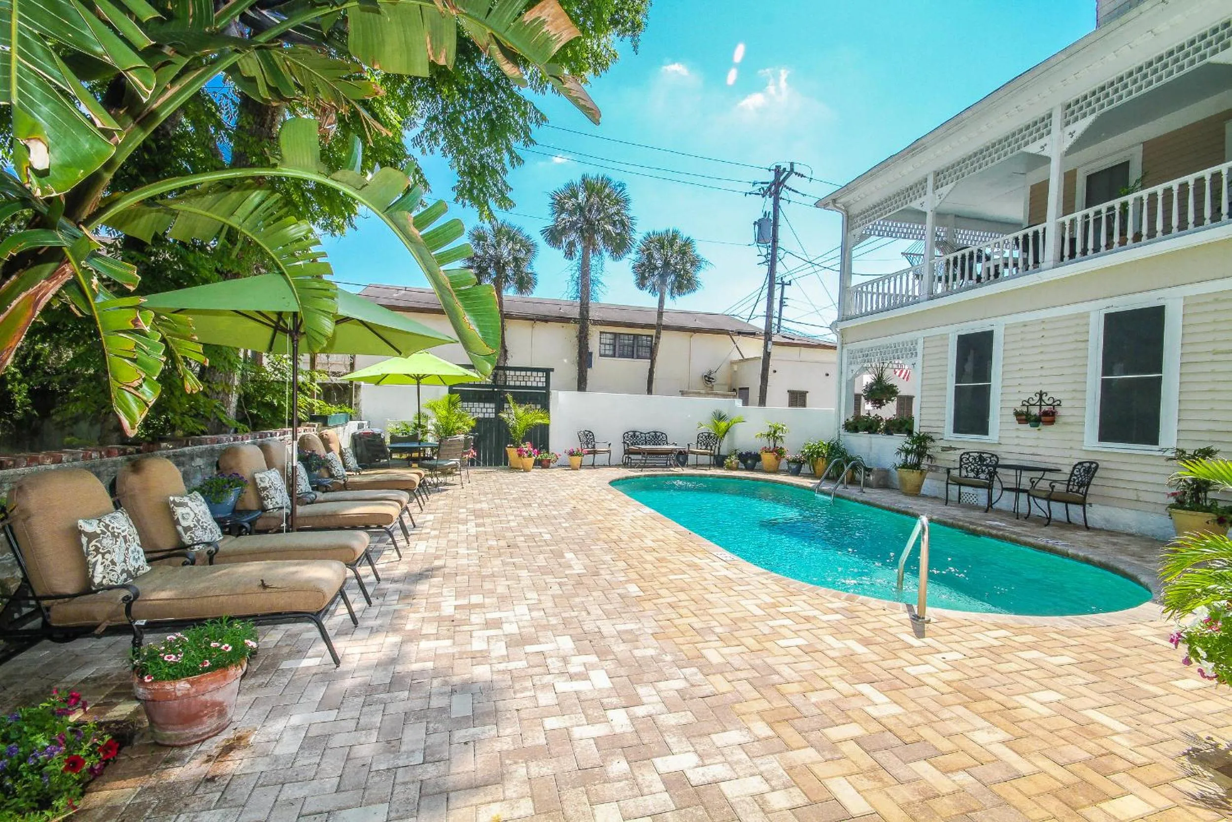 Pool view in The Kenwood Inn Oldest Bed and Breakfast, St Augustine Historic District