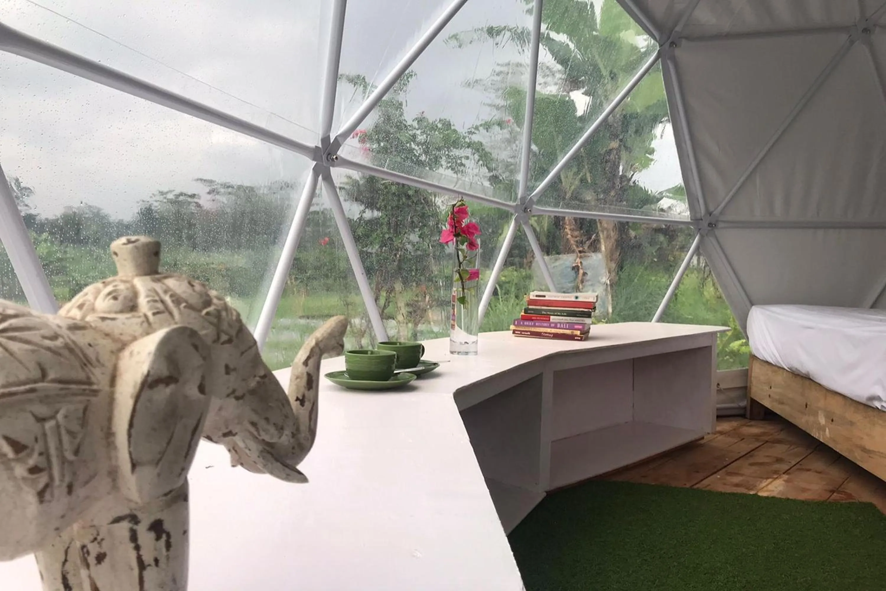 Bed in Borobudur Luxury Glamping