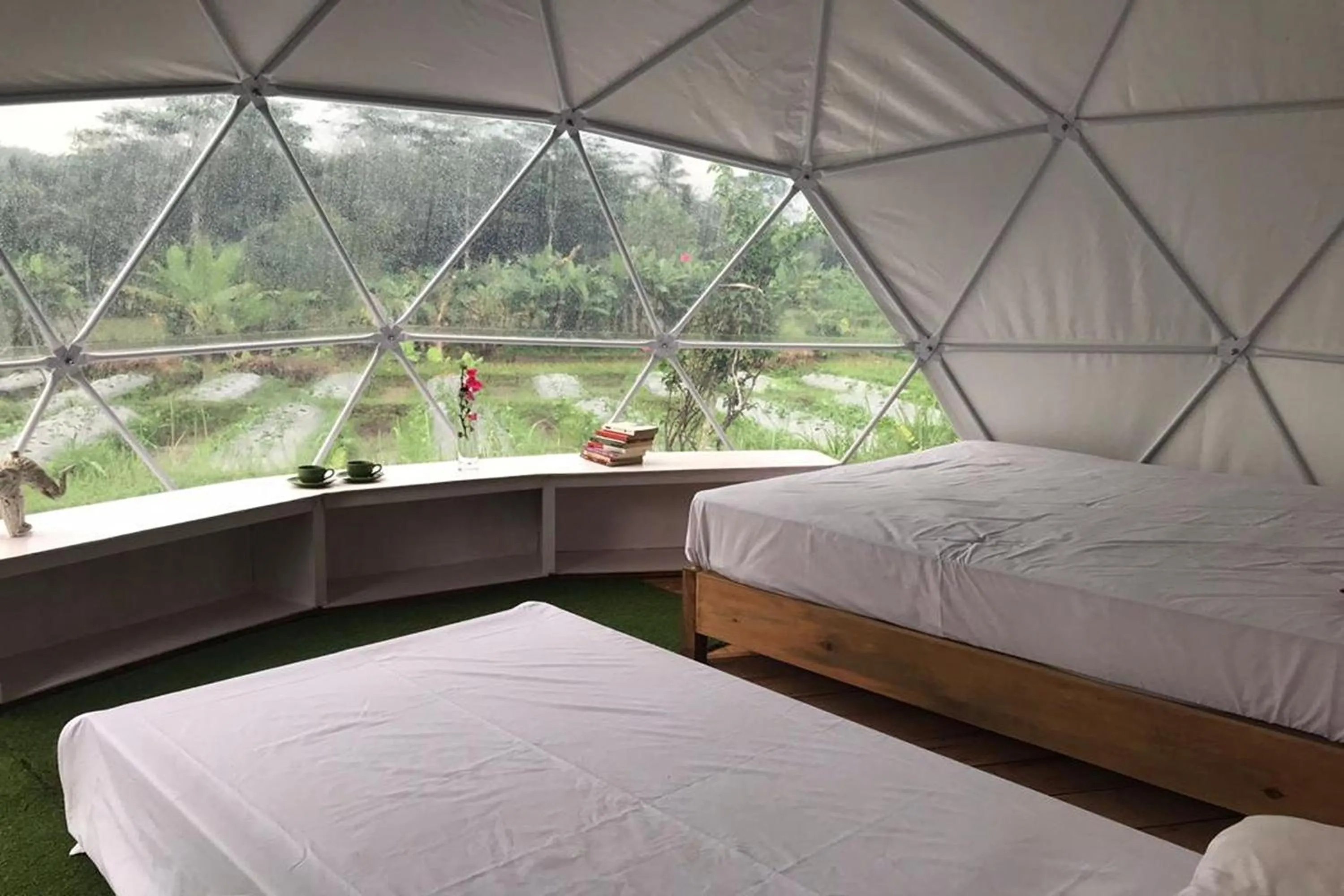 Bed in Borobudur Luxury Glamping