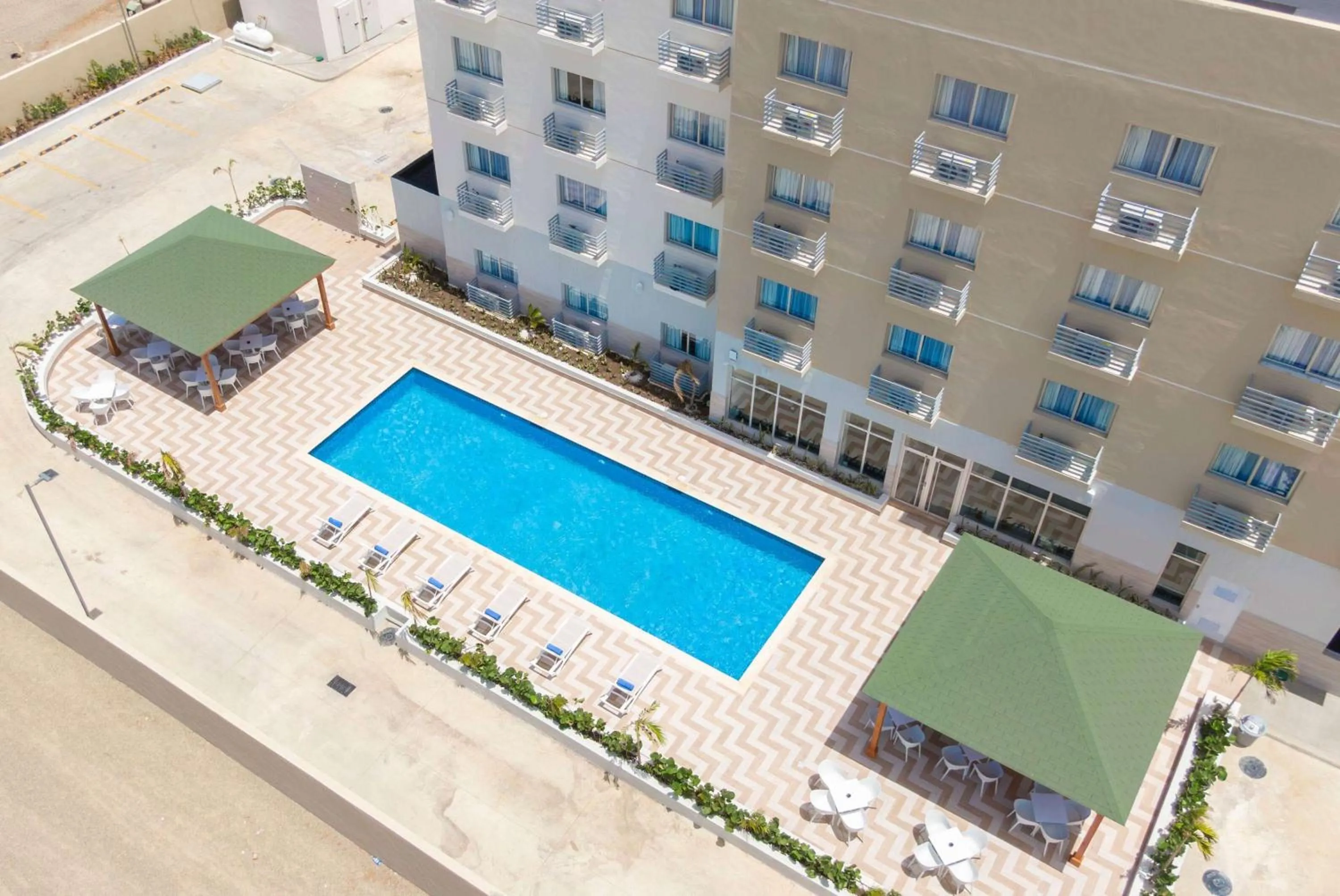 Pool view in Wyndham Garden El Morro Montecristi