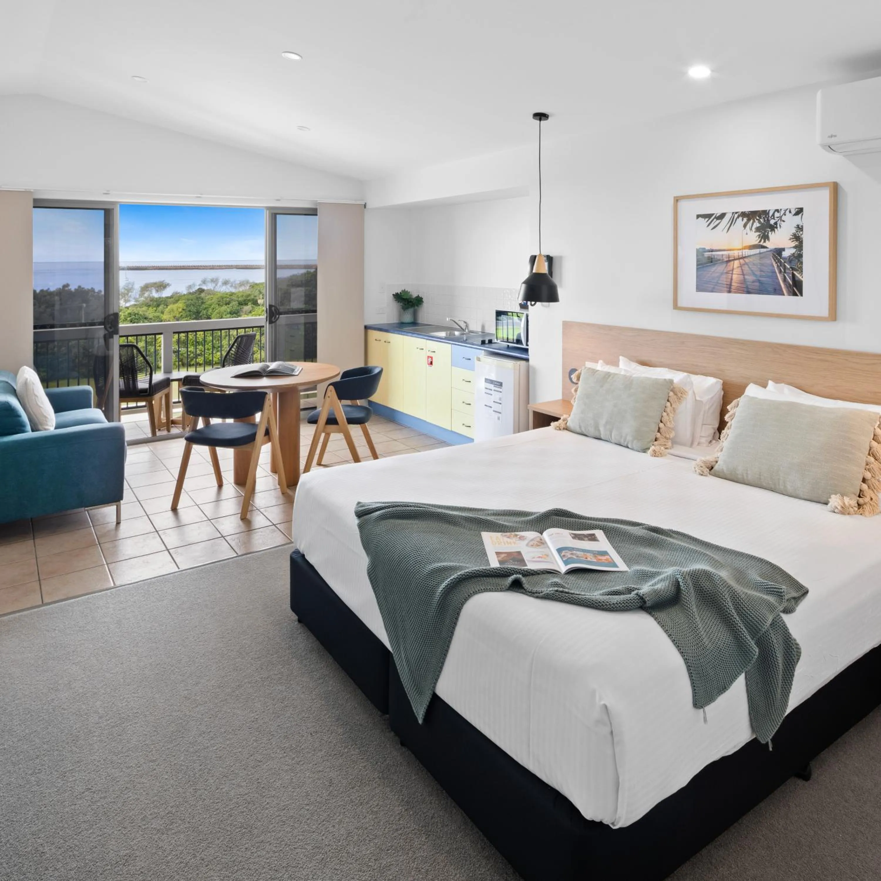 View (from property/room), Bed in The Observatory Self Contained Apartments