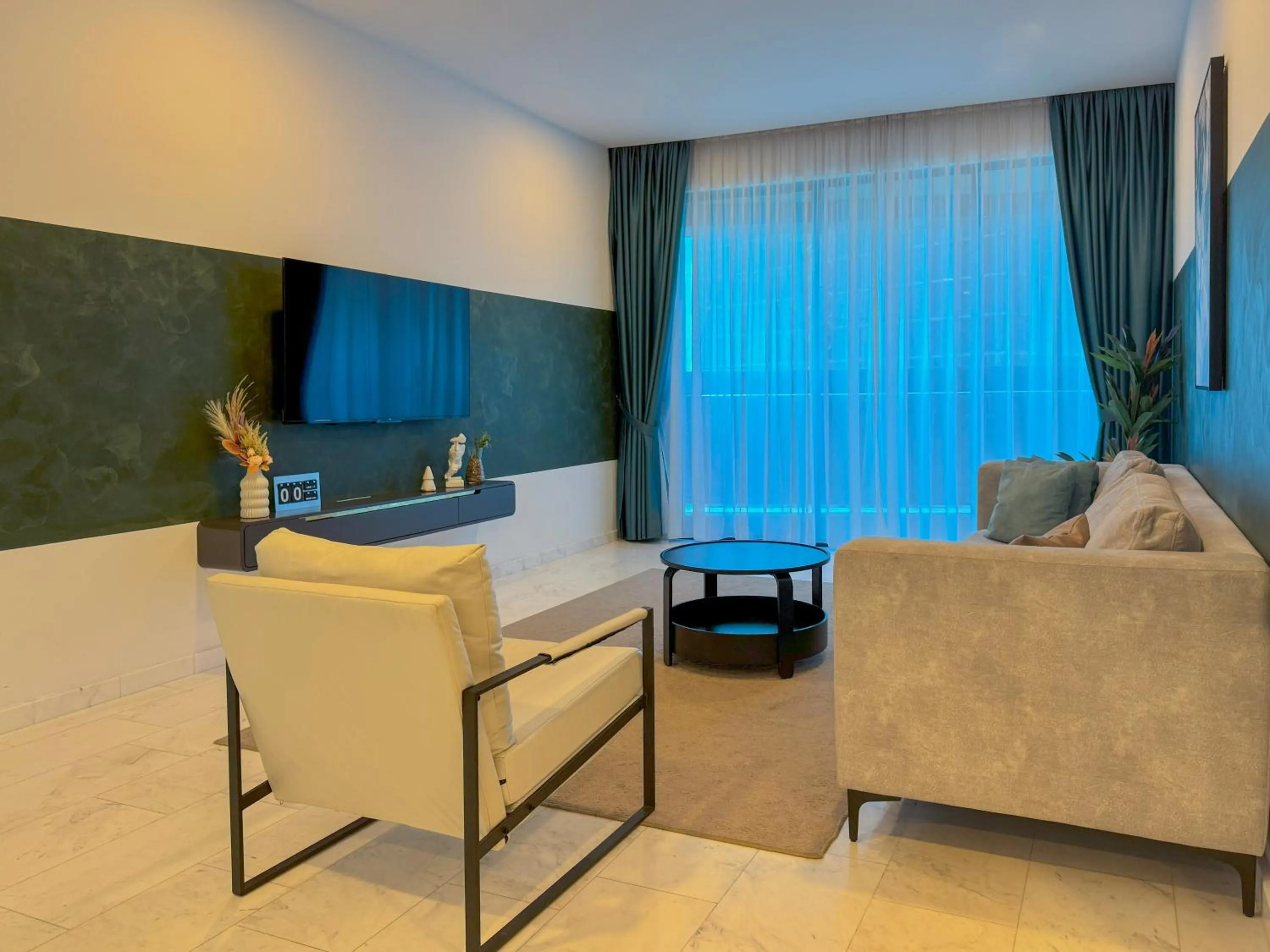 Living room, Bed in Eaton Residences by Sutera at KLCC