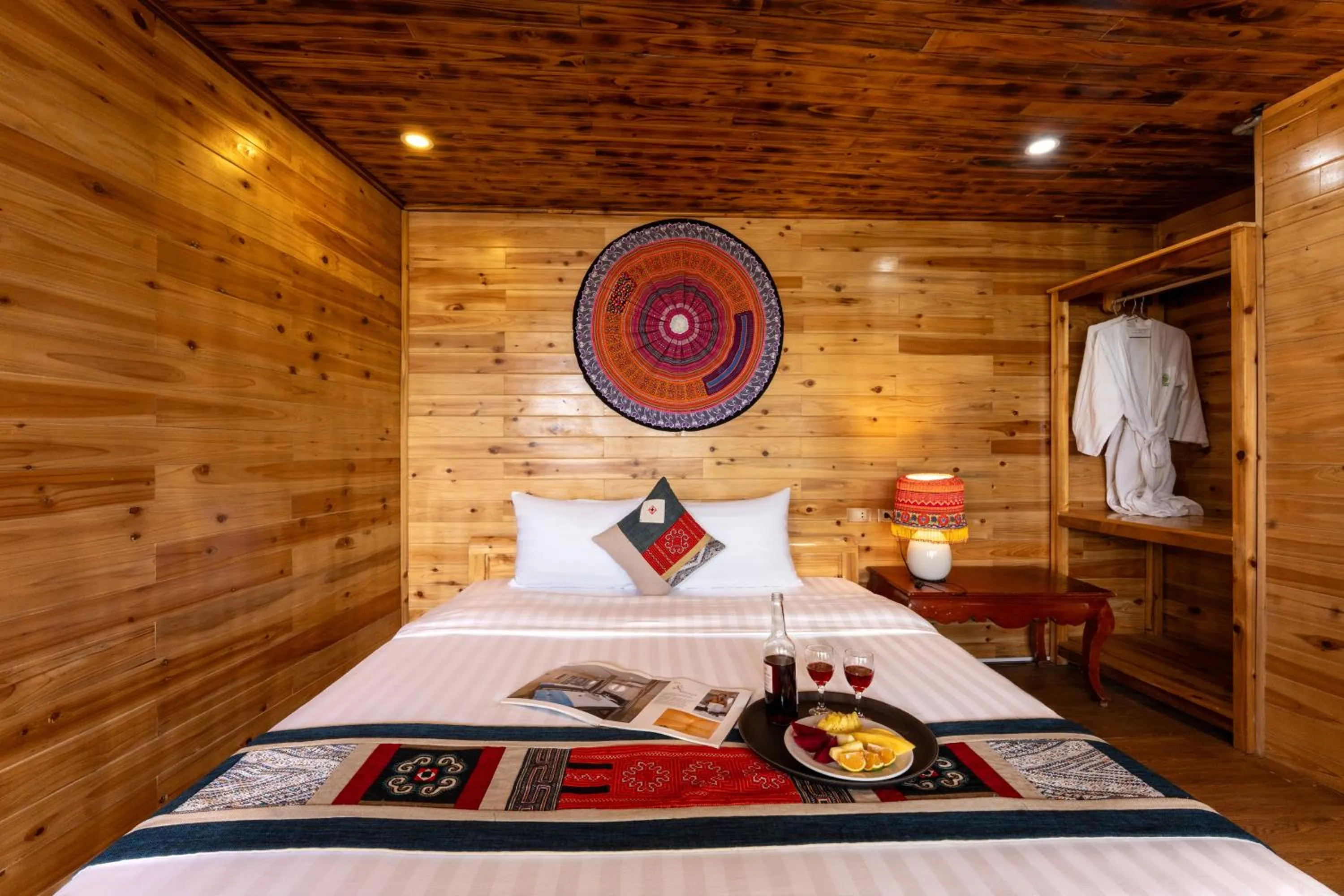 Bed in Muong Hoa River View Hotel