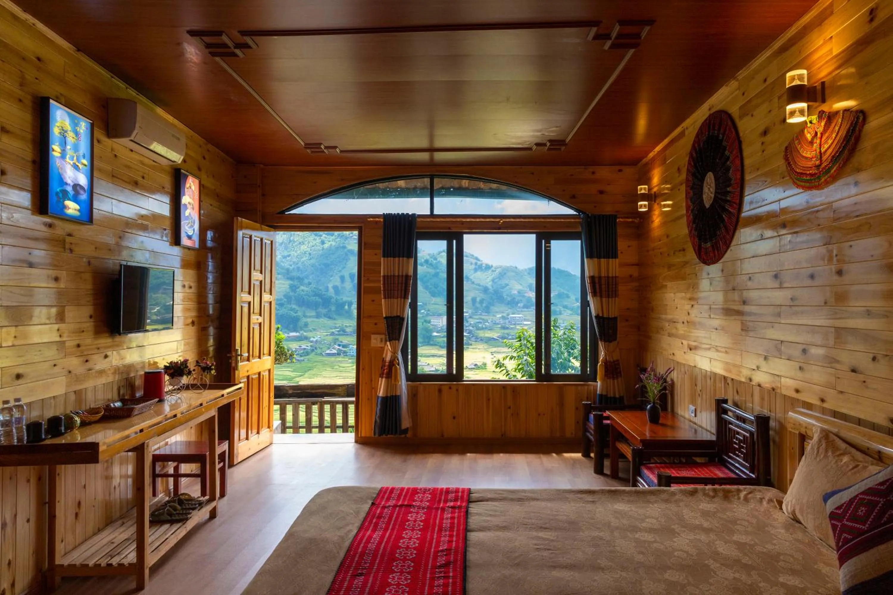 Seating area in Muong Hoa River View Hotel
