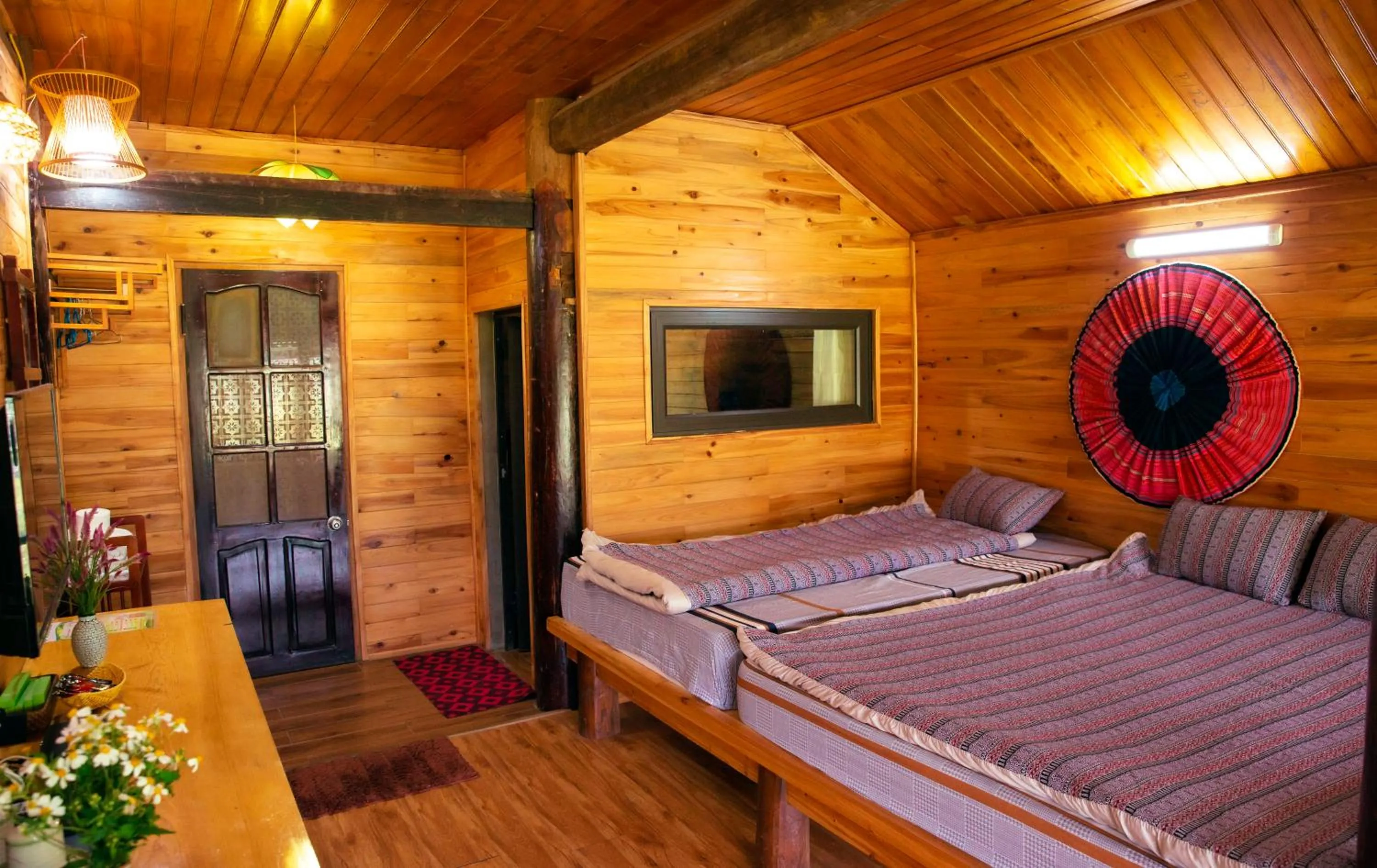 Bed in Muong Hoa River View Hotel