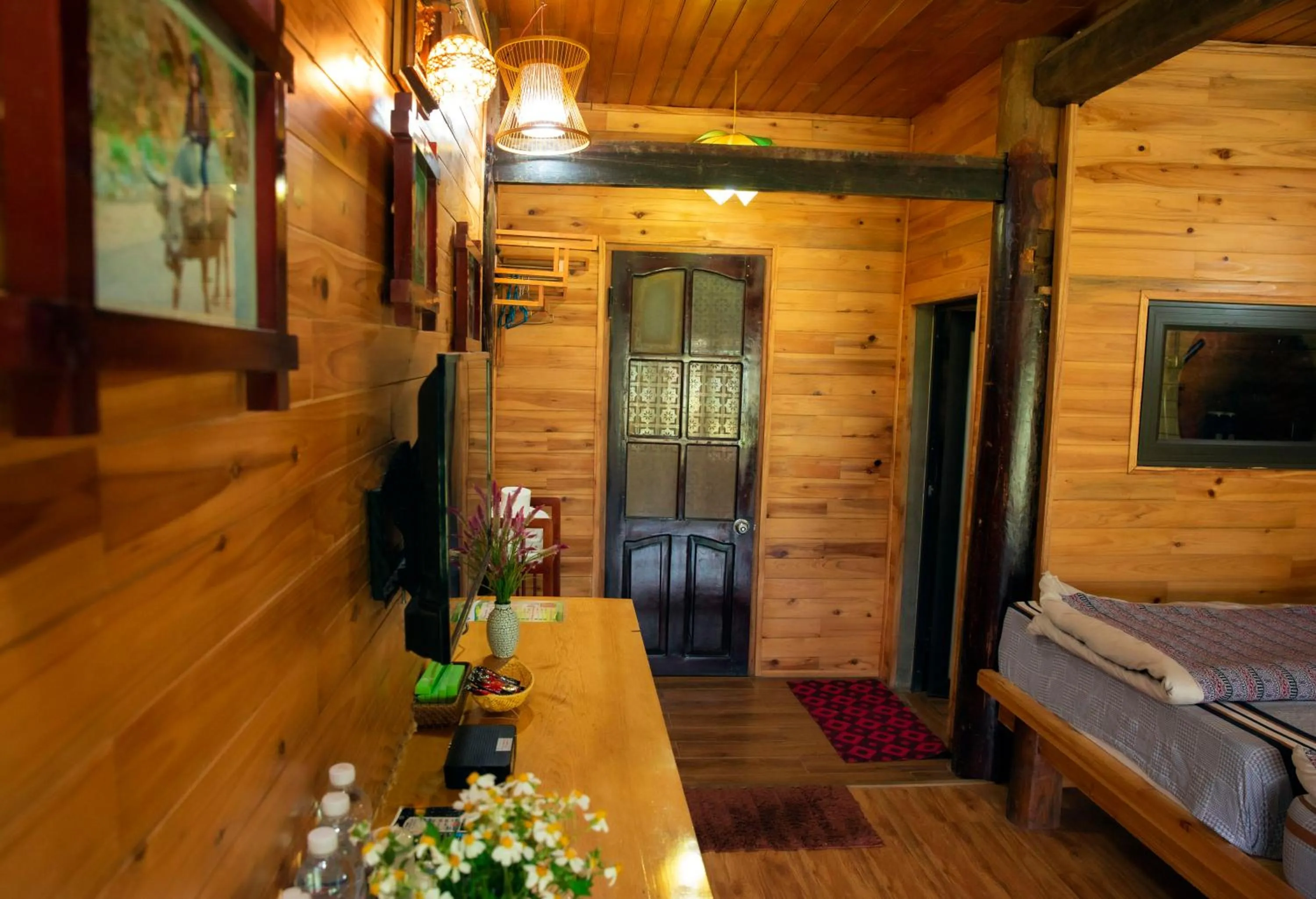 Bed in Muong Hoa River View Hotel